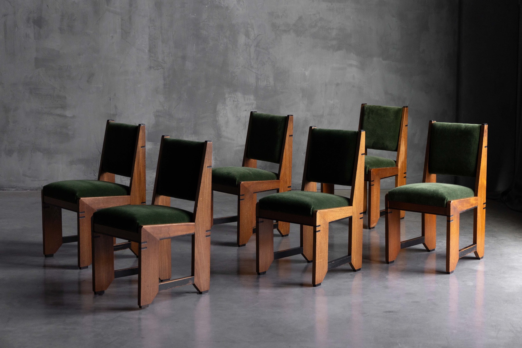 Amsterdam School Art Deco Dining Chairs - 1920s