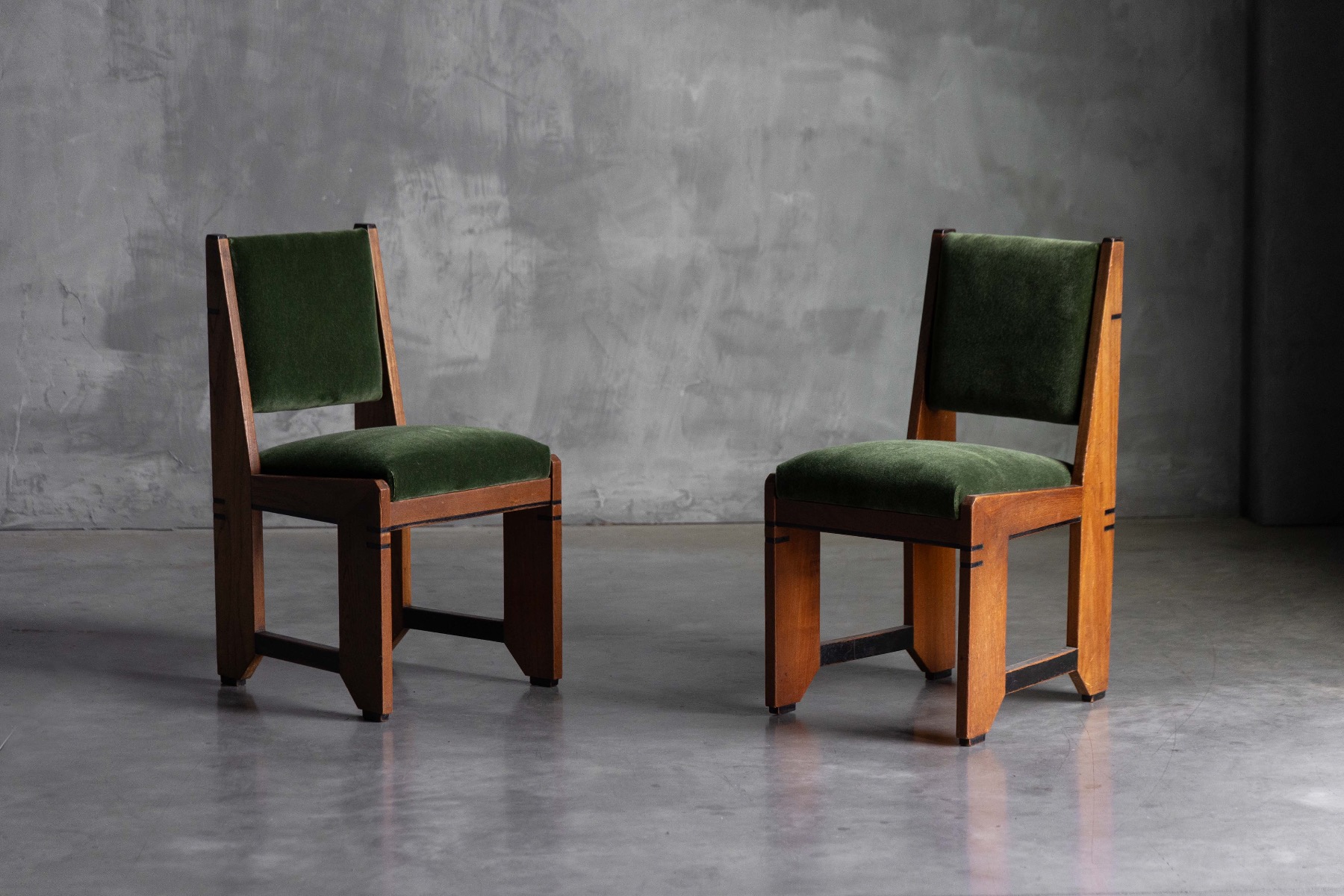 Amsterdam School Art Deco Dining Chairs - 1920s