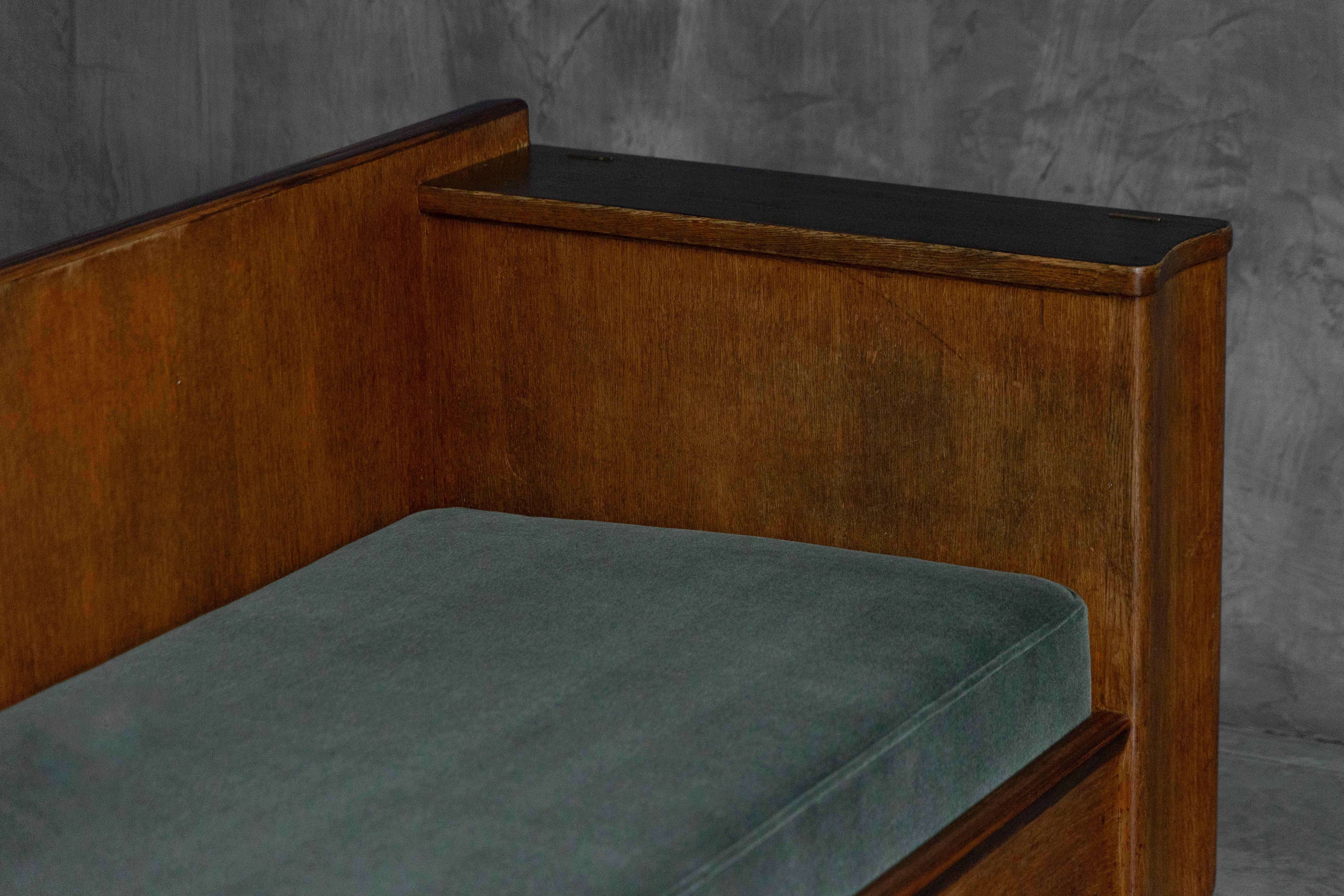 Amsterdam School Wooden Sofa by Piet Kramer, Netherlands - 1920s 