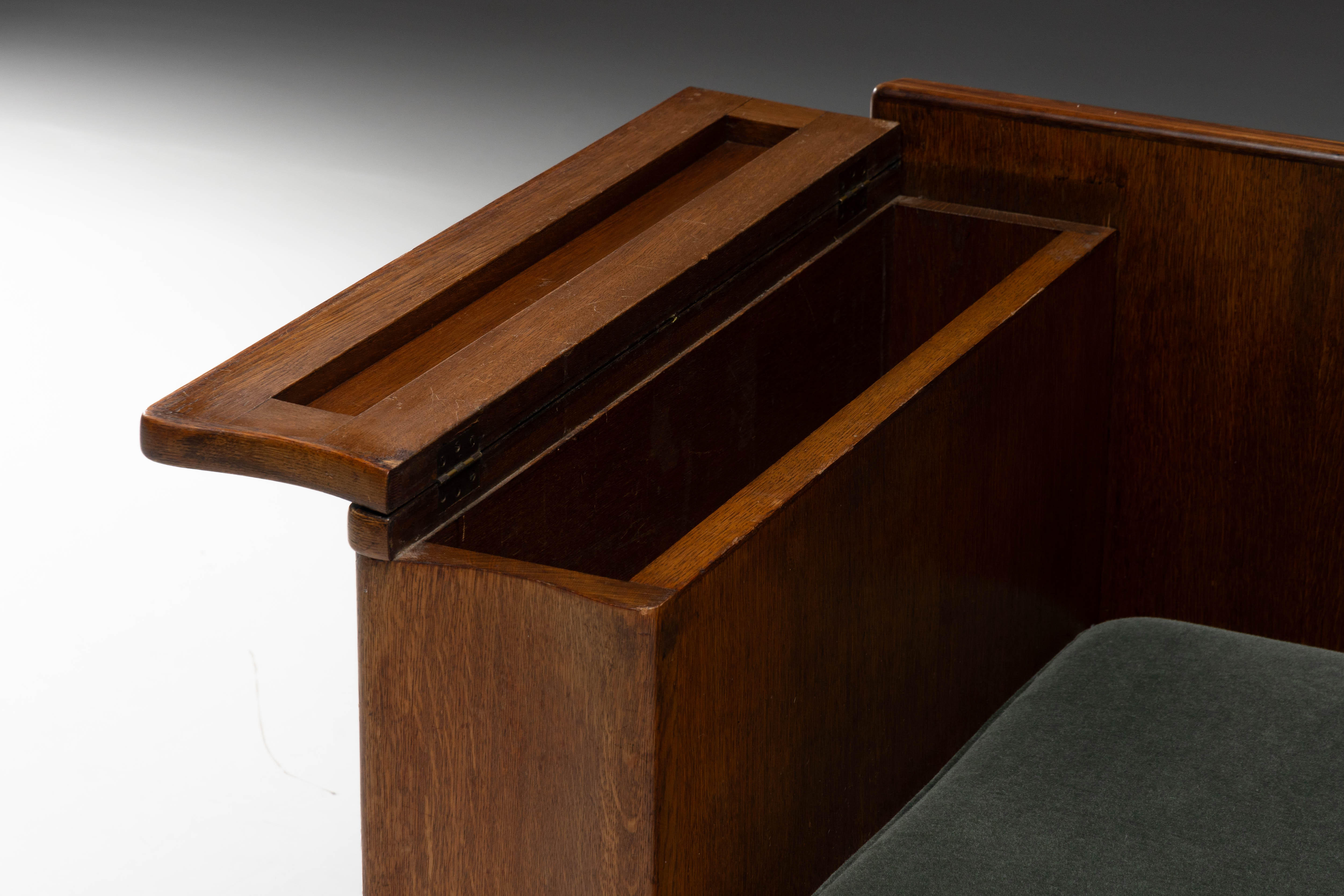 Amsterdam School Wooden Sofa by Piet Kramer, Netherlands - 1920s 