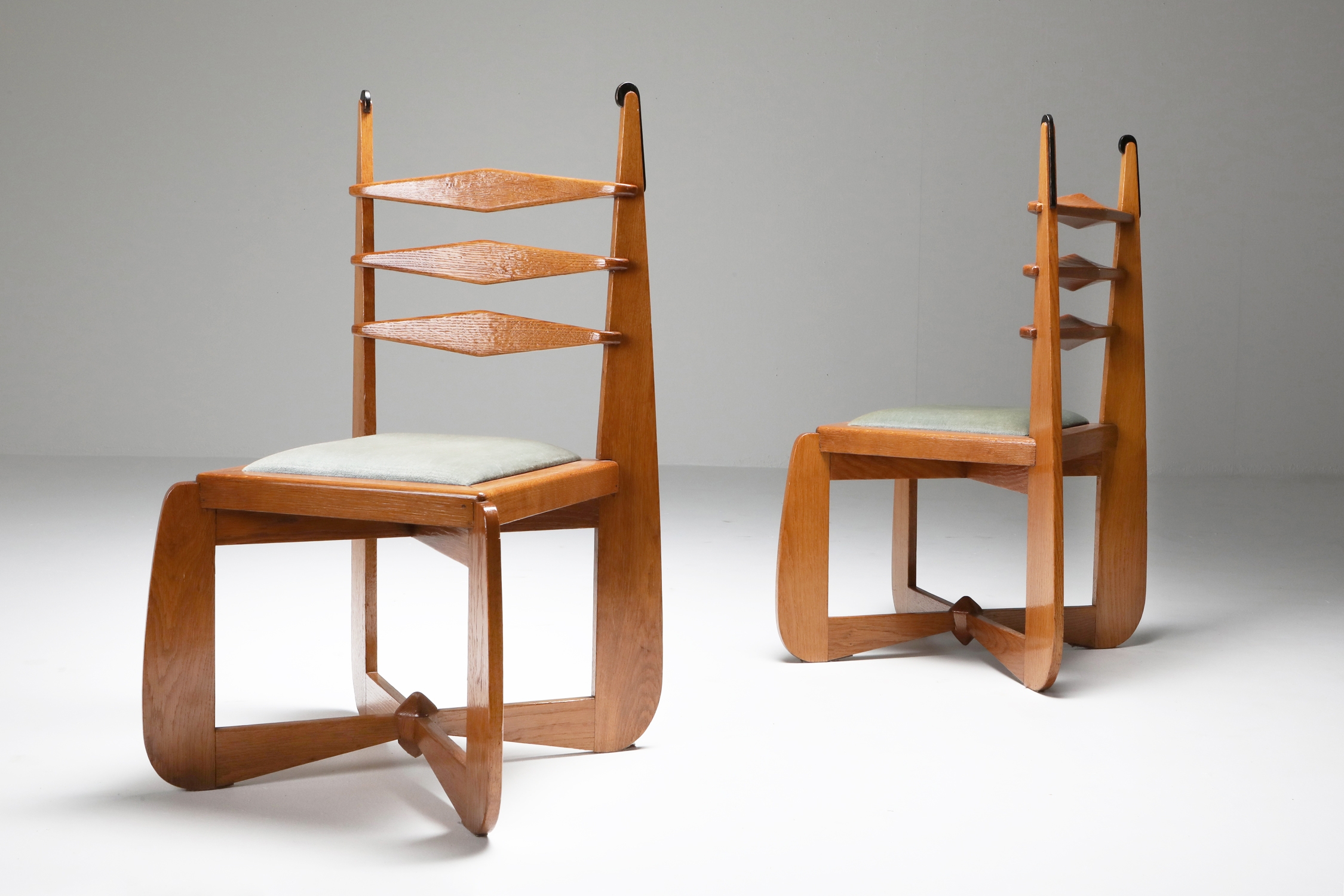 Expressionist Modern Oak Dining Room Set - 1930s
