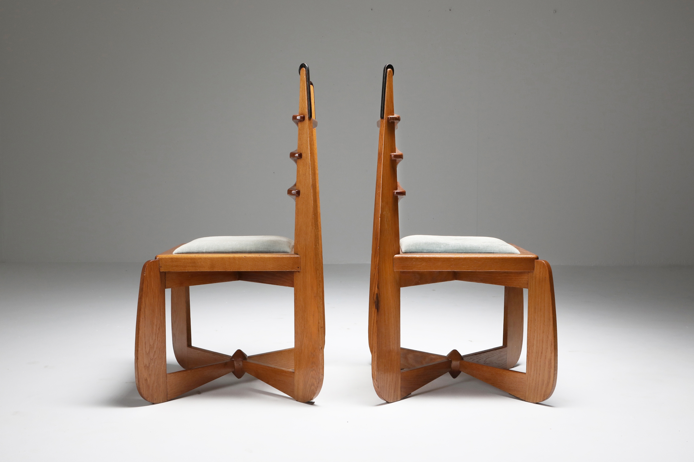 Expressionist Modern Oak Dining Room Set - 1930s
