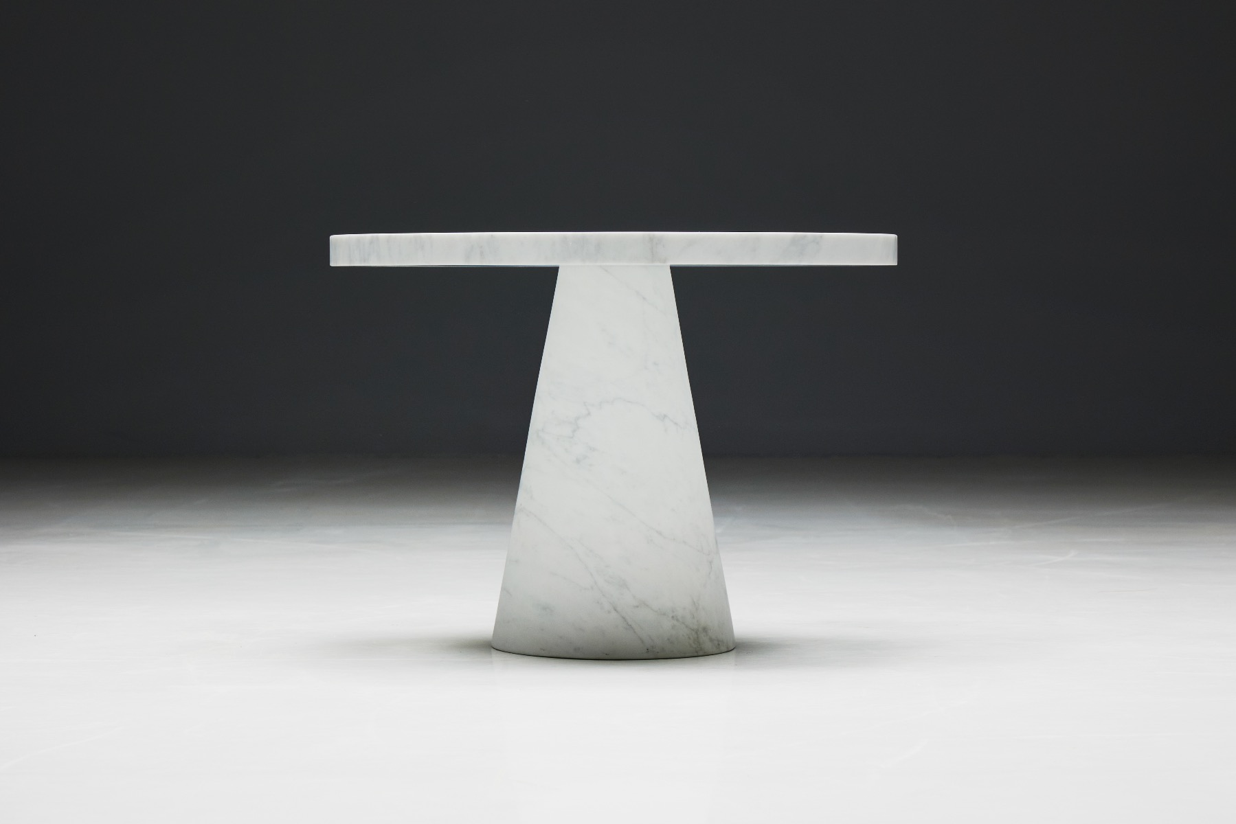 Carrara Marble Side Table by Angelo Mangiarotti for Skipper - 1970s
