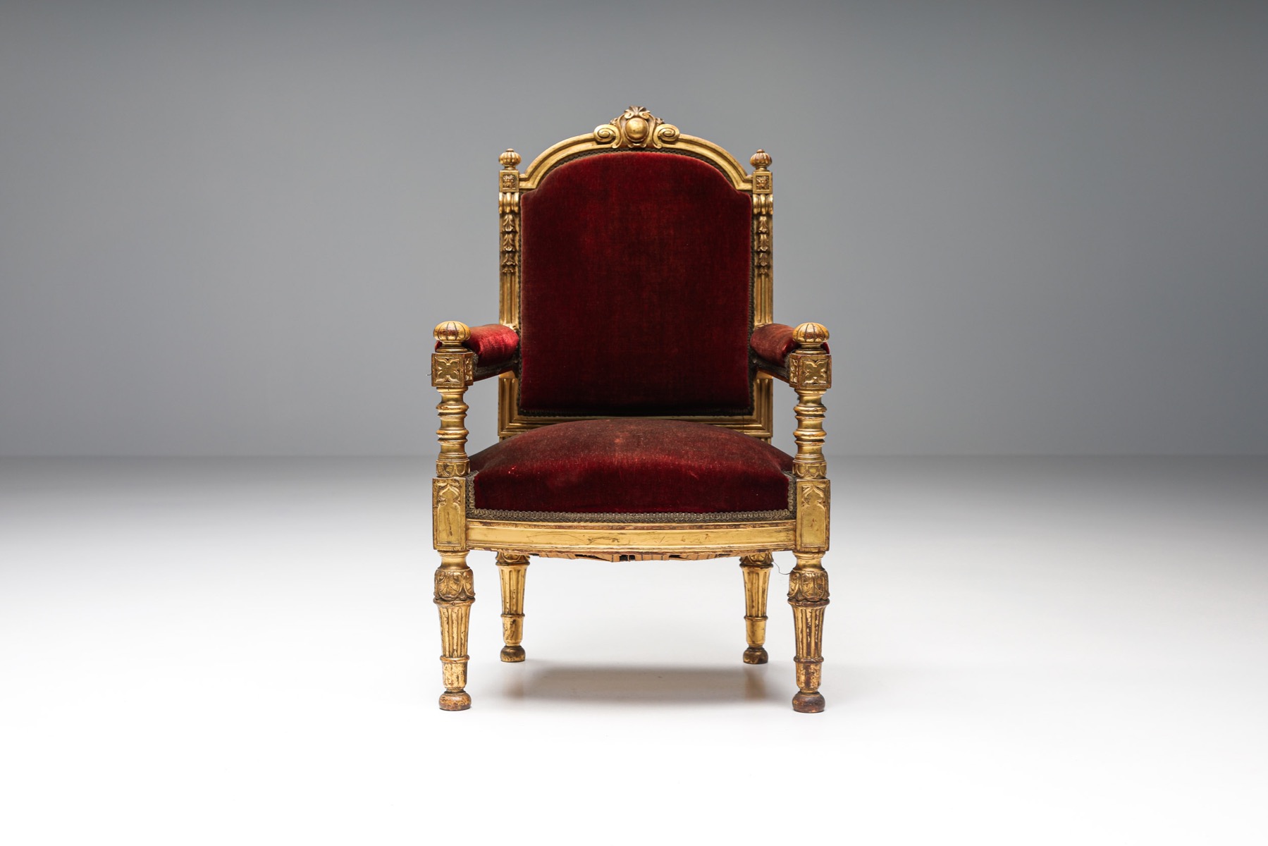 Thrones in Giltwood and Velvet - 1880s