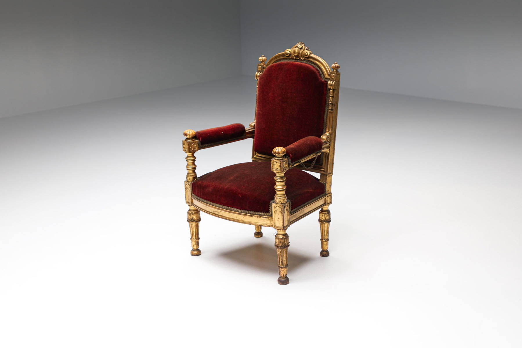 Thrones in Giltwood and Velvet - 1880s