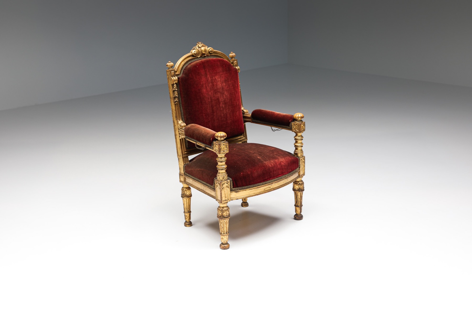 Thrones in Giltwood and Velvet - 1880s
