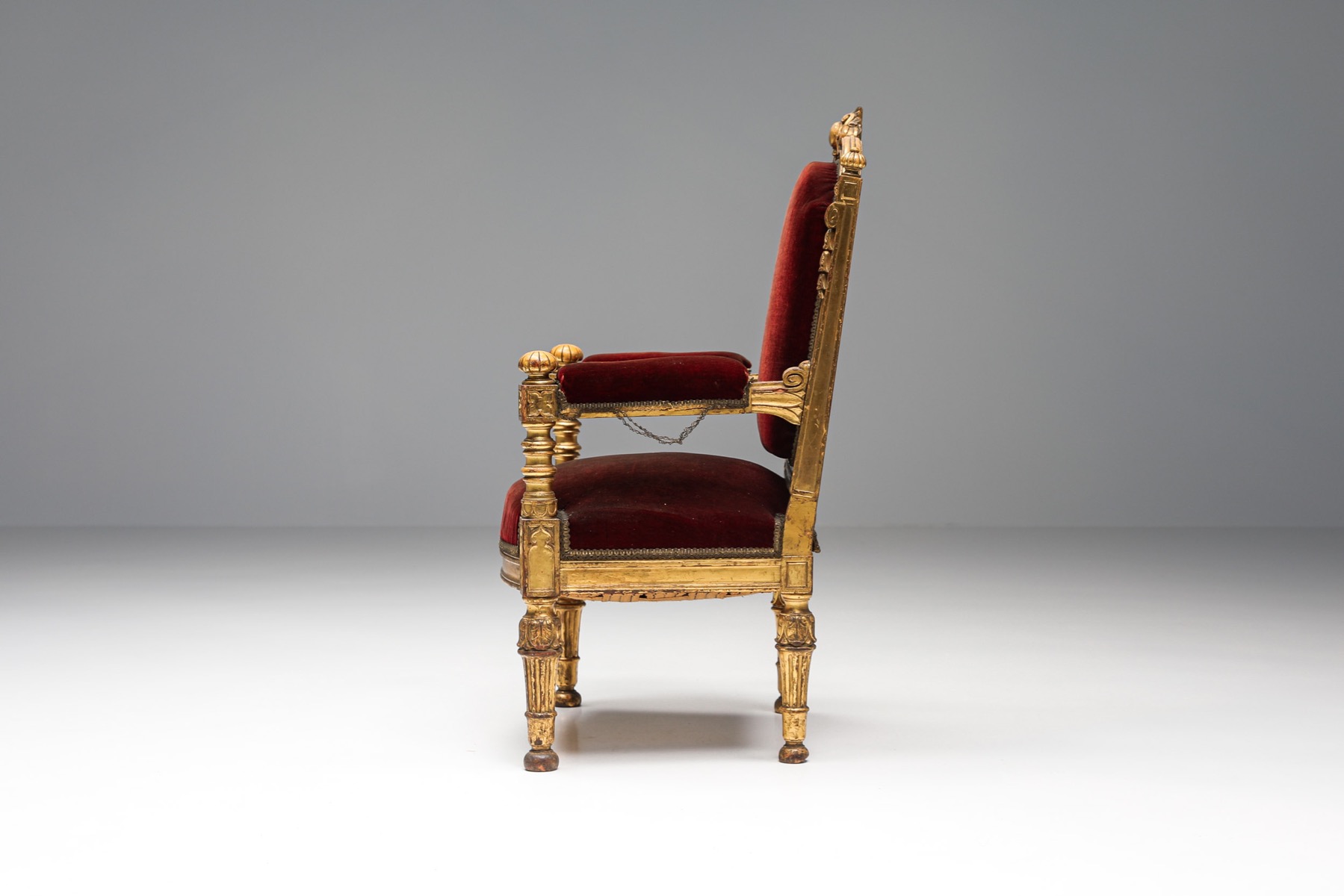 Thrones in Giltwood and Velvet - 1880s