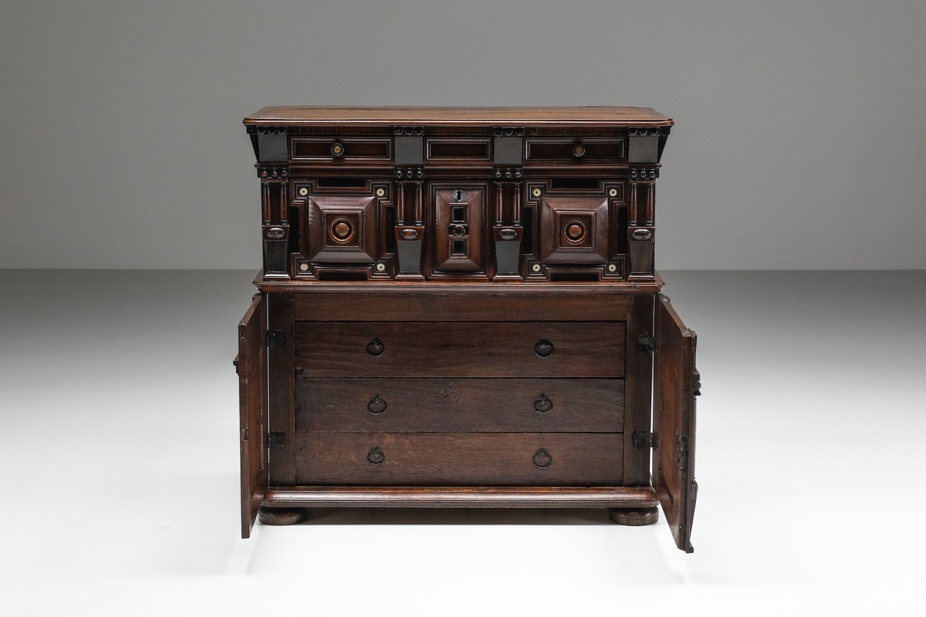 Dutch Antique Highboard - 17th Century