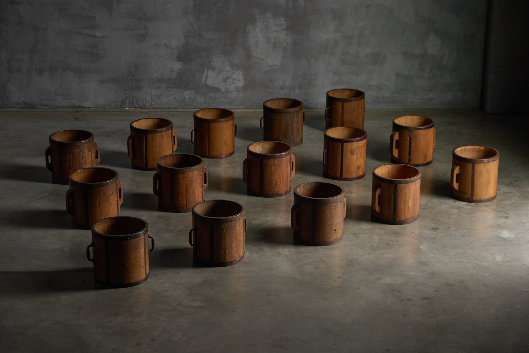Antique Ittomasu Rice Measure Containers, Japan - Early 20th Century