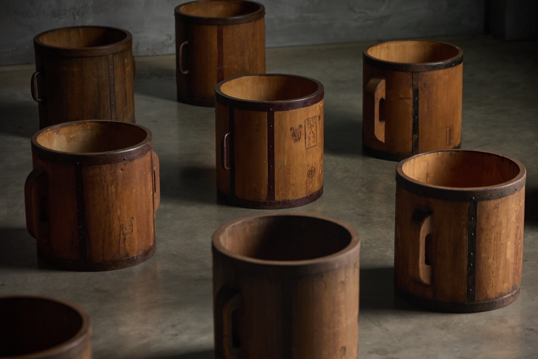 Antique Ittomasu Rice Measure Containers, Japan - Early 20th Century