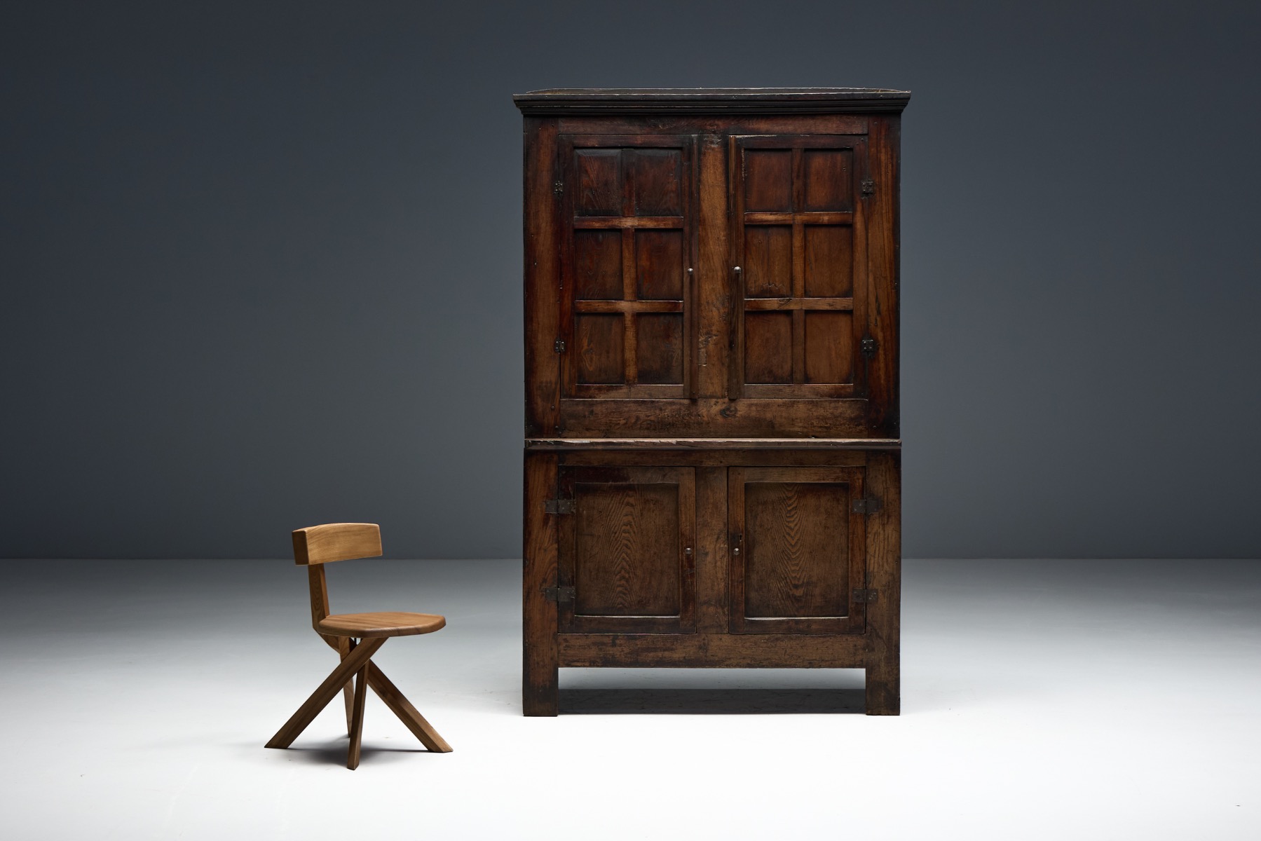  Antique Rustic Cabinet, France - 19th Century 