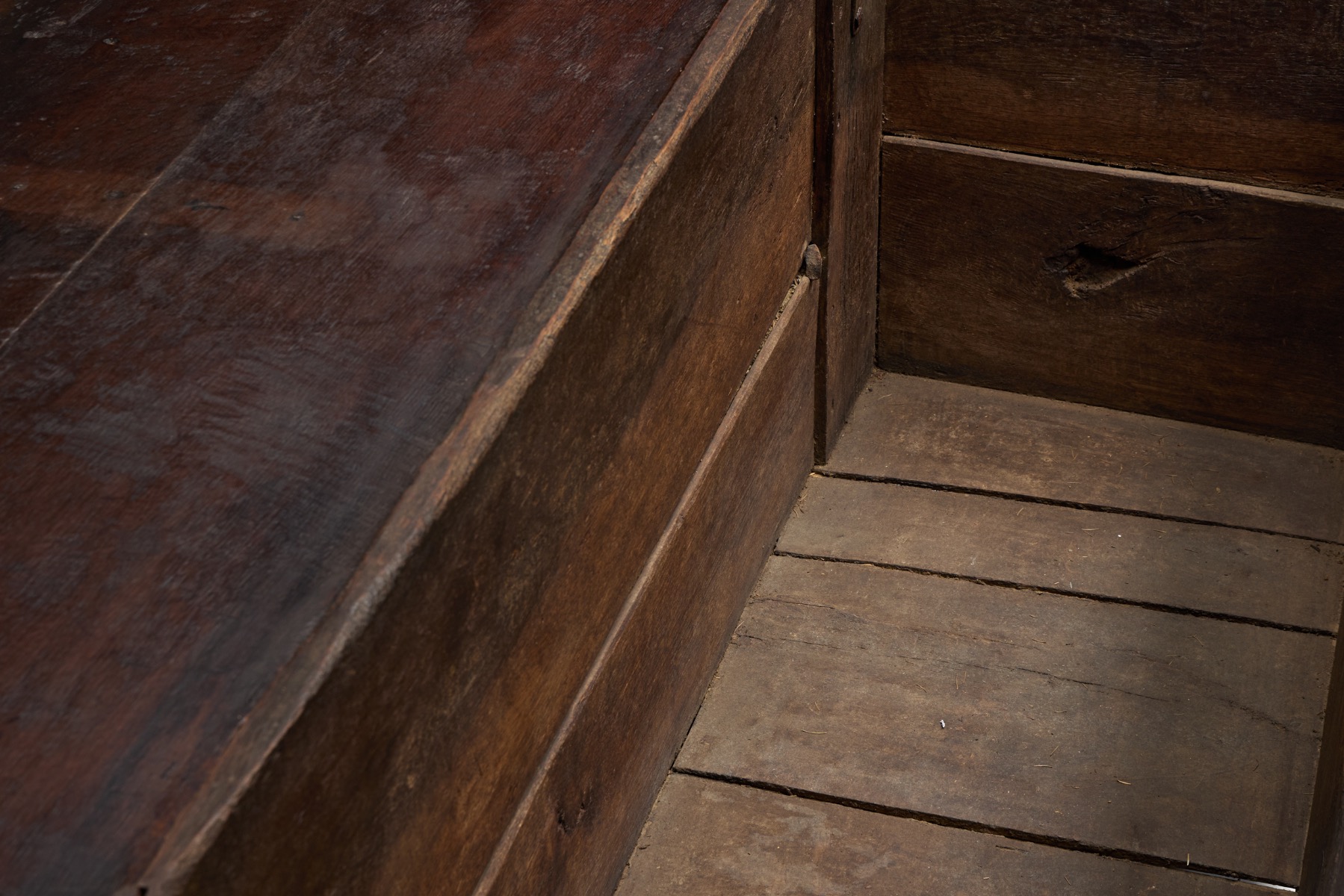 Antique Rustic Oak Coffer, England - Early 18th Century