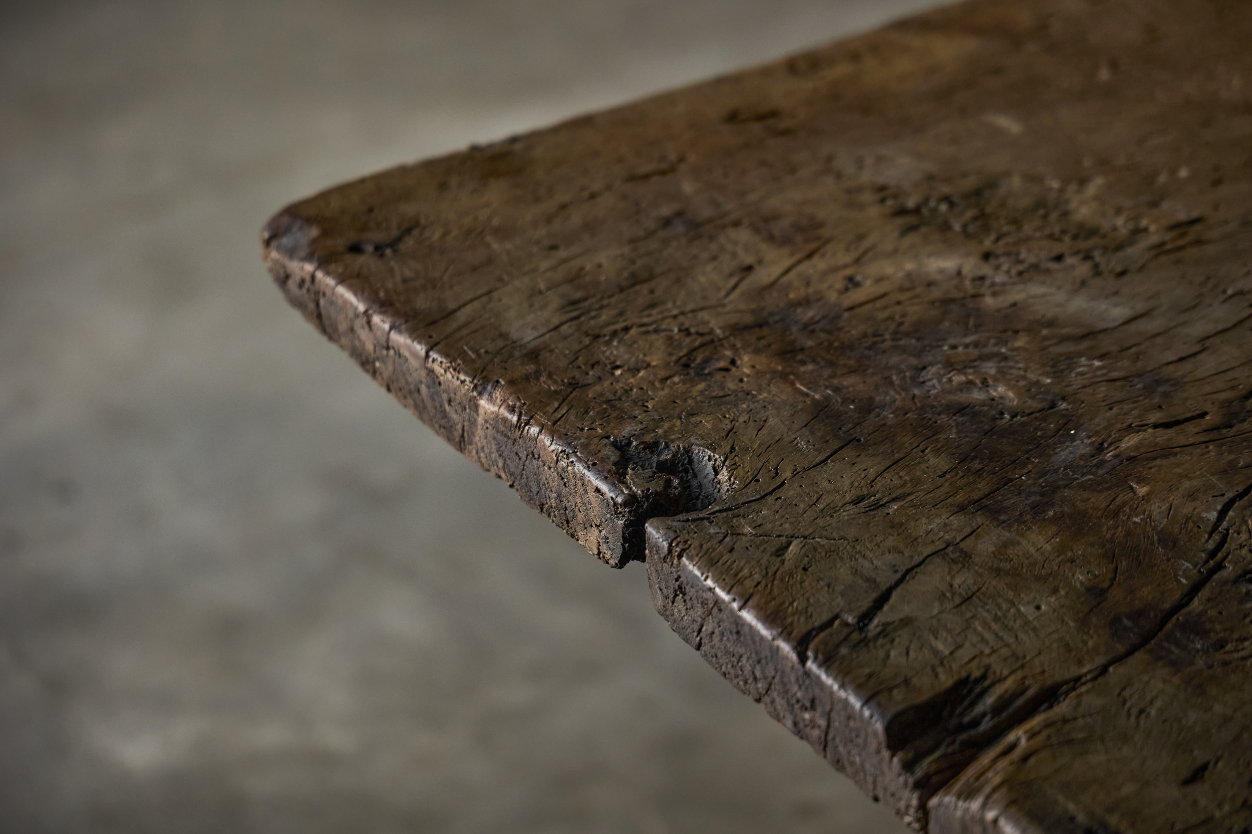 Antique Rustic Oak Trestle Table - 19th Century