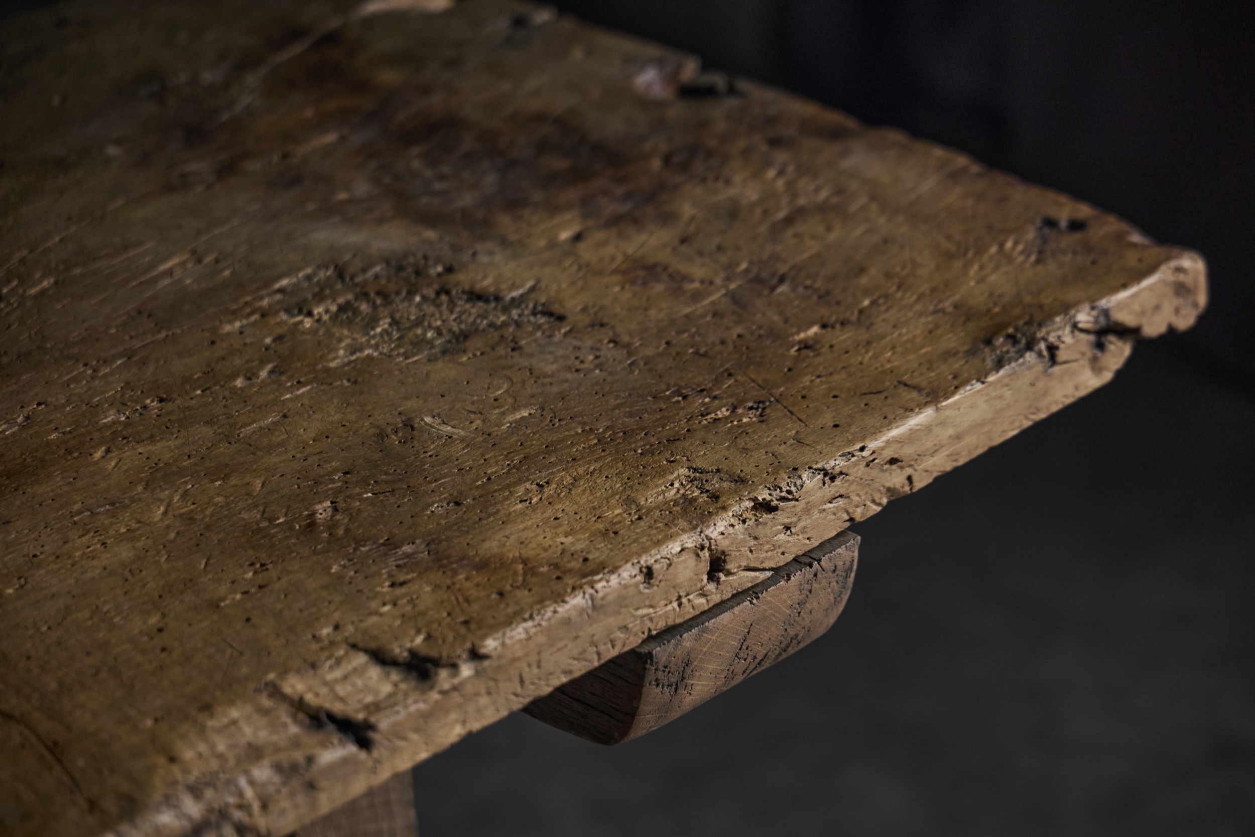 Antique Rustic Oak Trestle Table - 19th Century