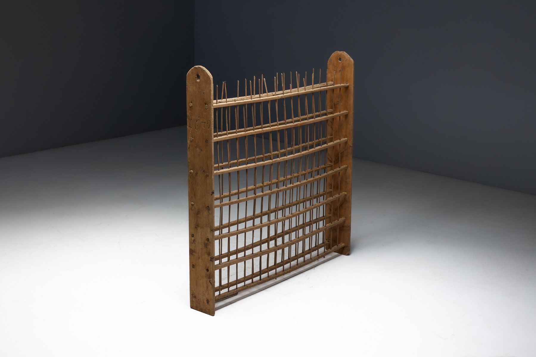 Antique Wooden Drying Rack, France - 19th Century