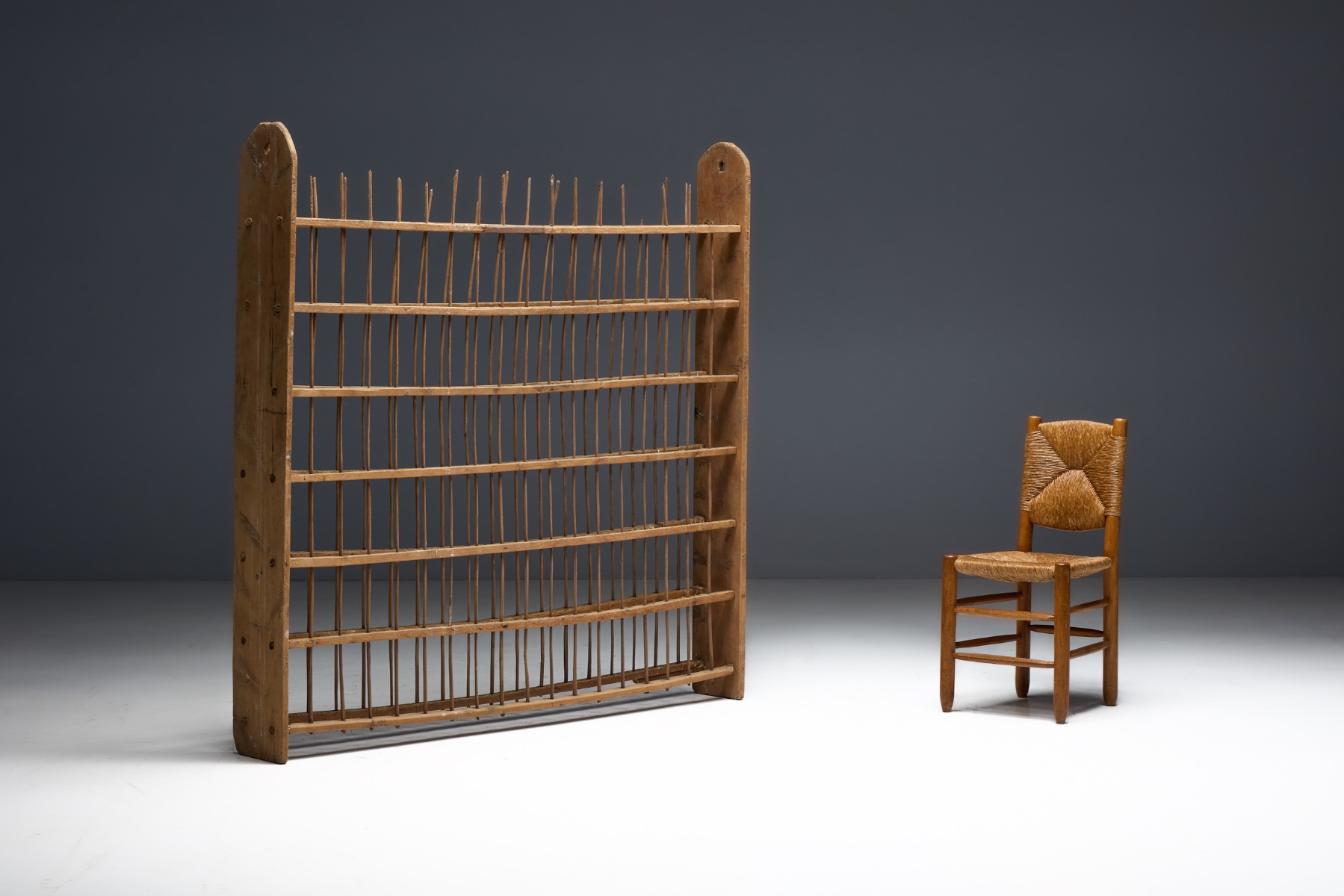 Antique Wooden Drying Rack, France - 19th Century