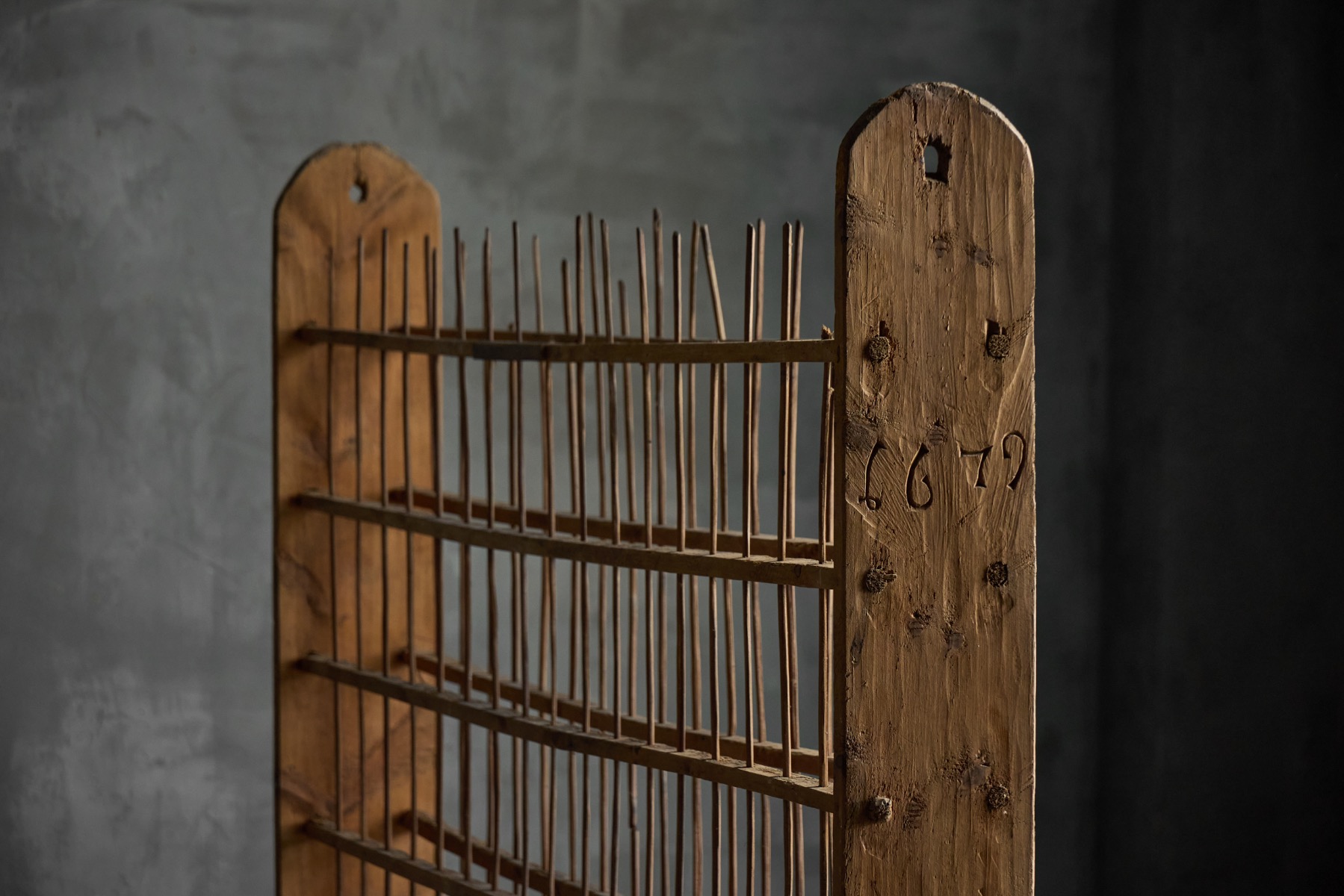 Antique Wooden Drying Rack, France - 19th Century