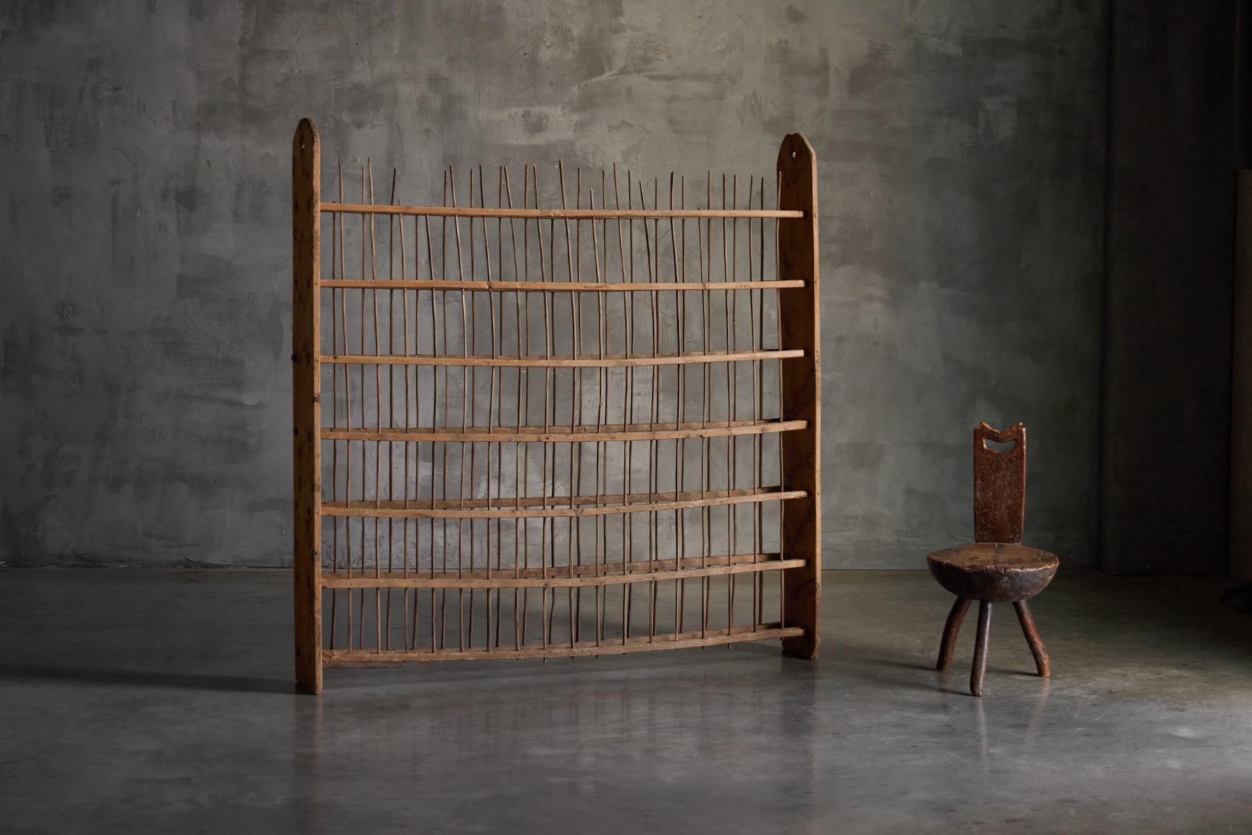 Antique Wooden Drying Rack, France - 19th Century