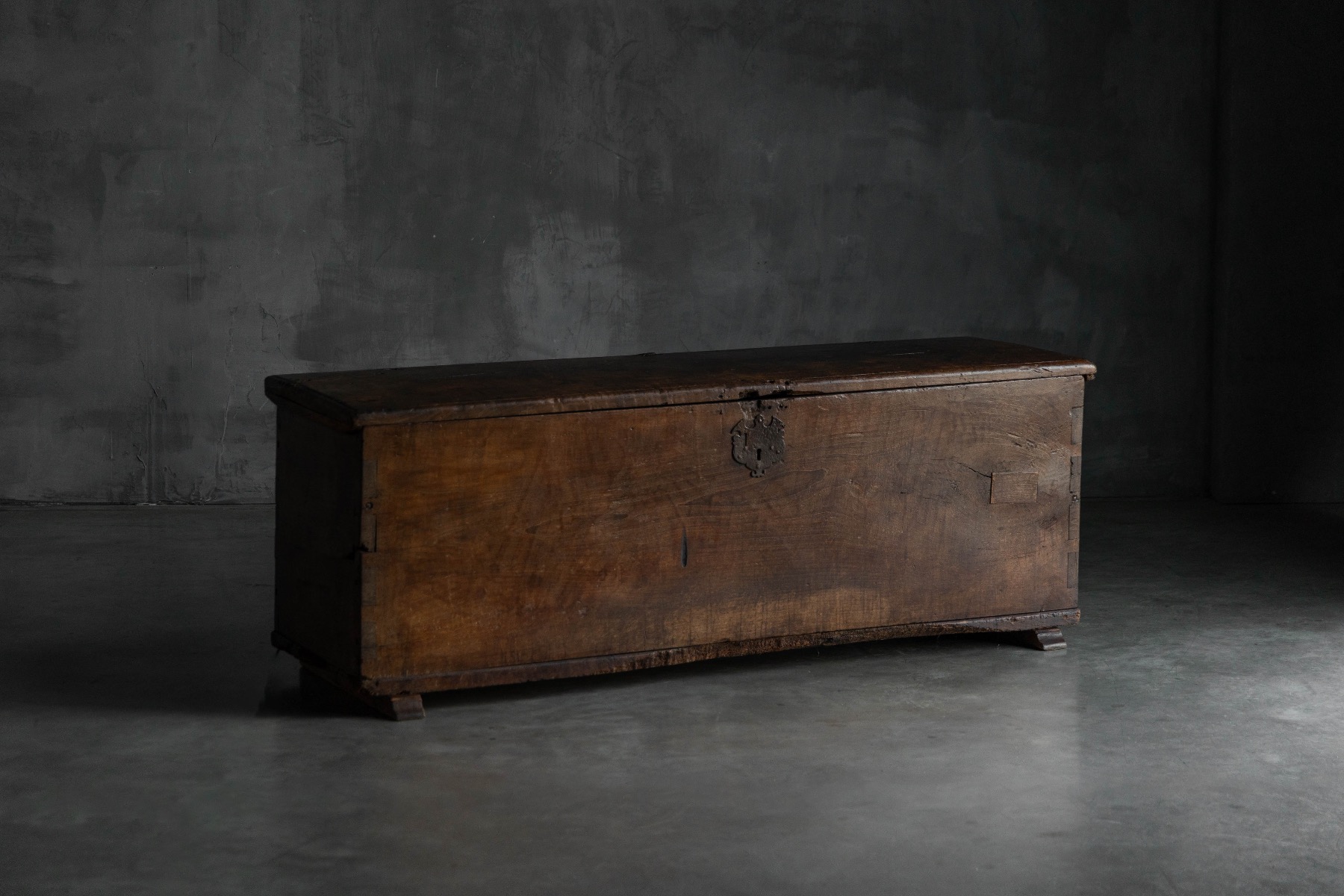 Antique Wooden Storage Chest, France - Late 18th Century