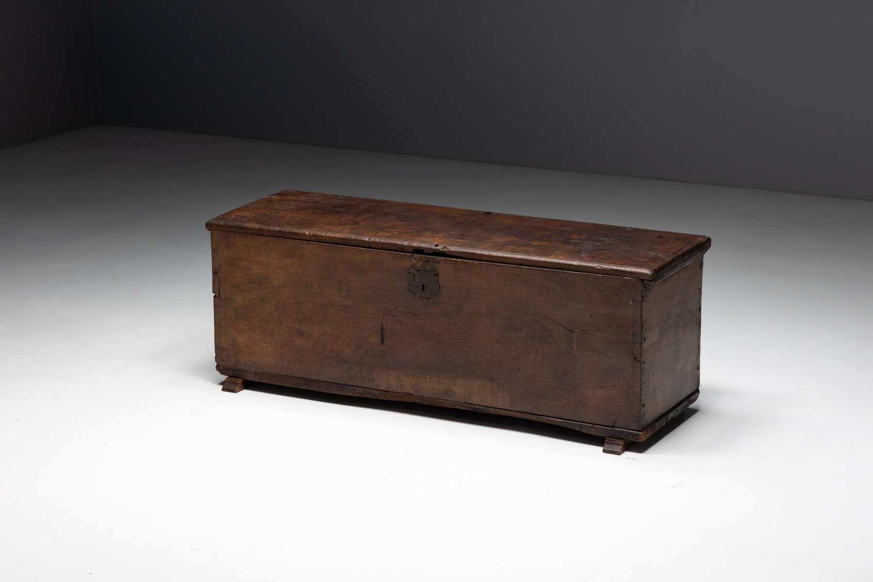Antique Wooden Storage Chest, France - Late 18th Century