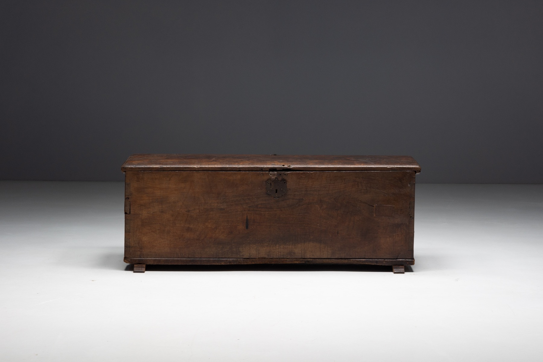 Antique Wooden Storage Chest, France - Late 18th Century