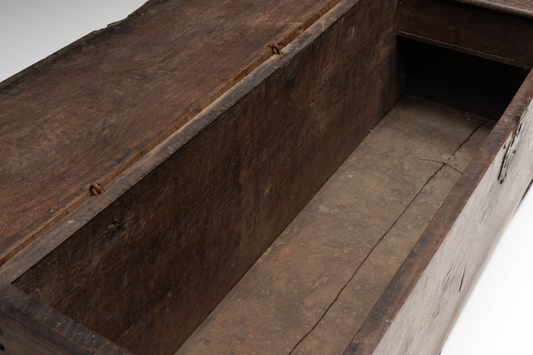 Antique Wooden Storage Chest, France - Late 18th Century