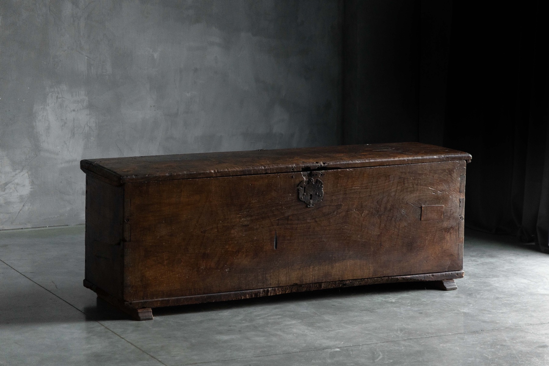 Antique Wooden Storage Chest, France - Late 18th Century