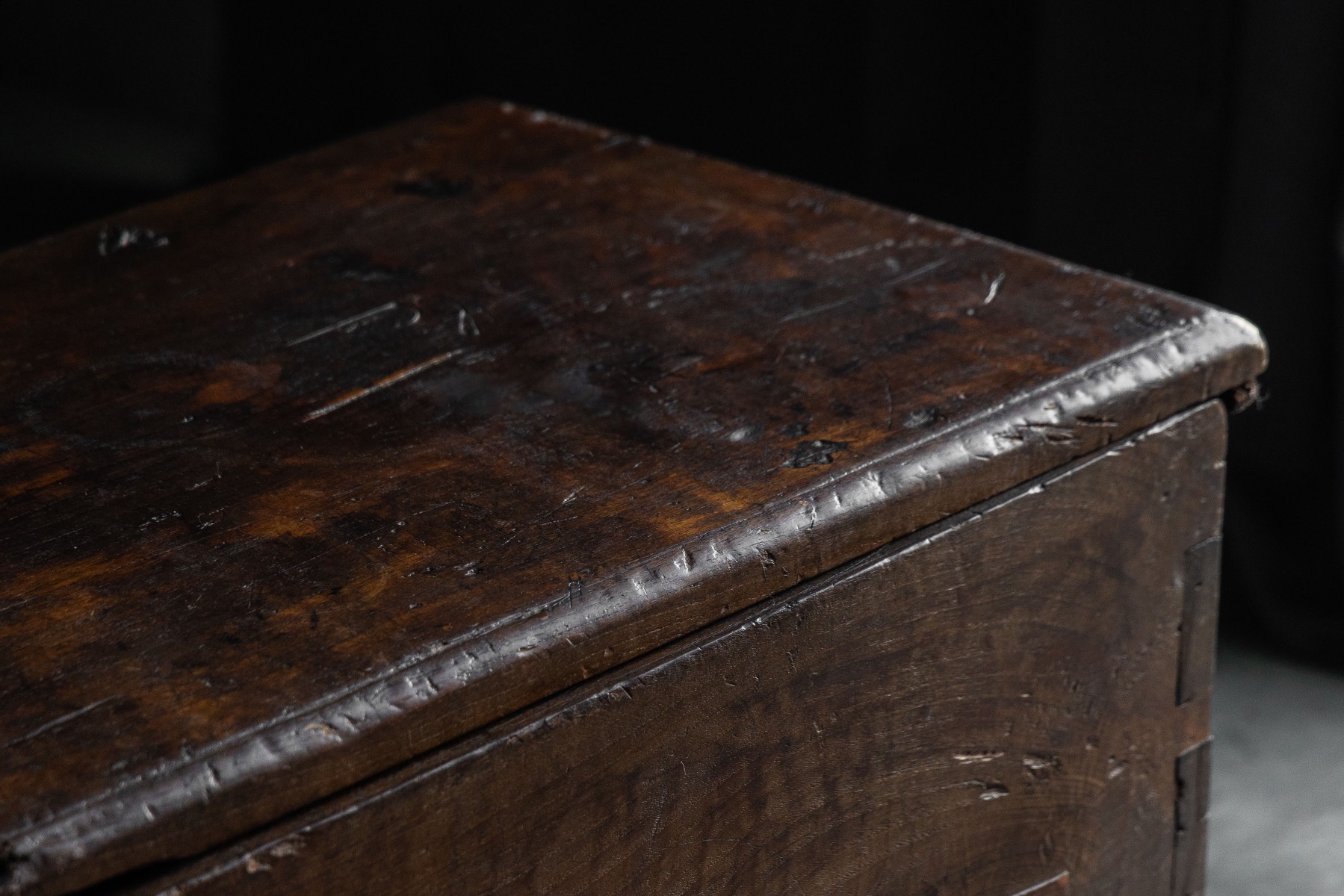 Antique Wooden Storage Chest, France - Late 18th Century