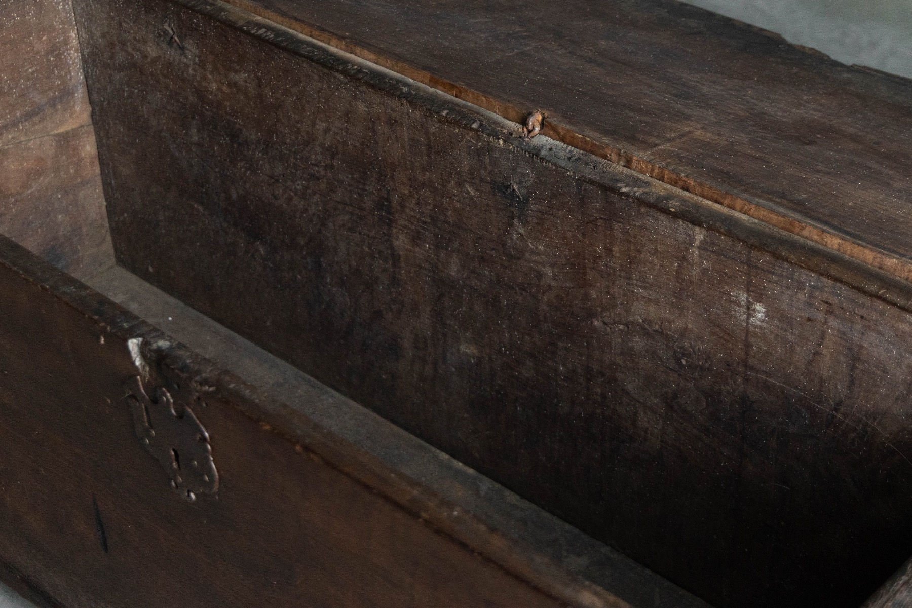 Antique Wooden Storage Chest, France - Late 18th Century