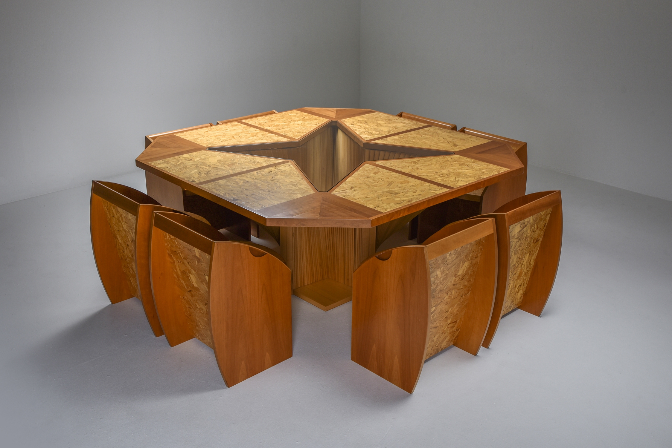 Architectural Minimalist Dining Set Modern Italy - 1950's