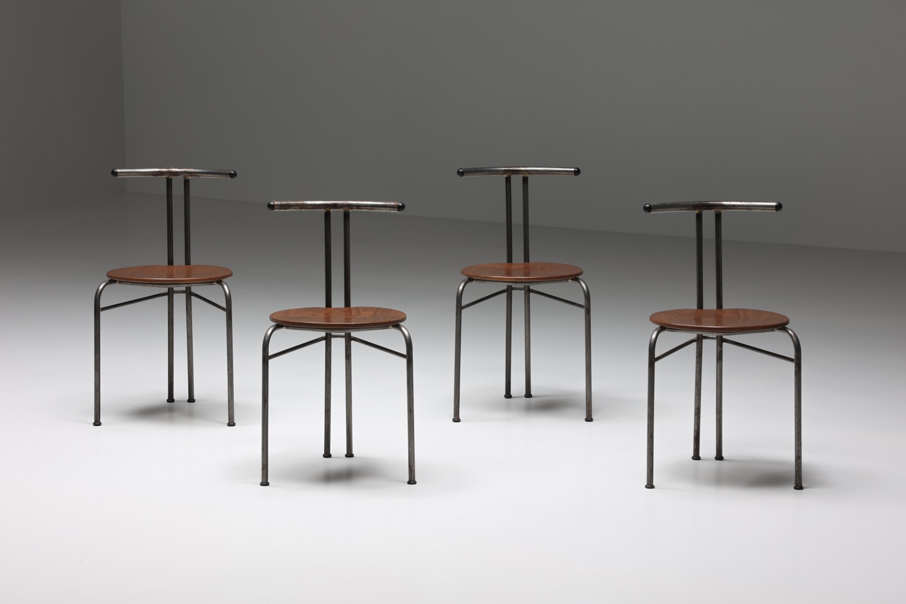 Industrial Dining Chairs Set- 1960's