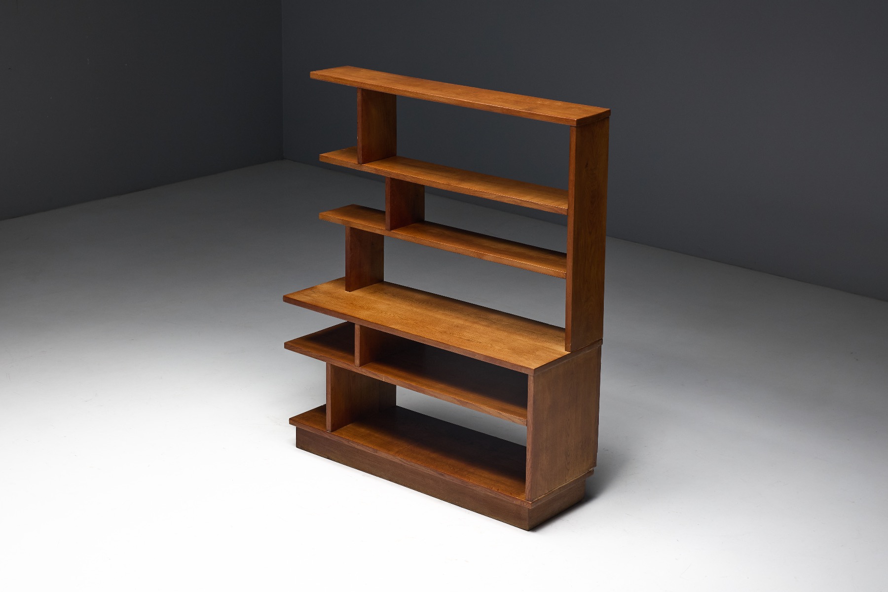 Architectural Mid-Century Bookcase - 1950s