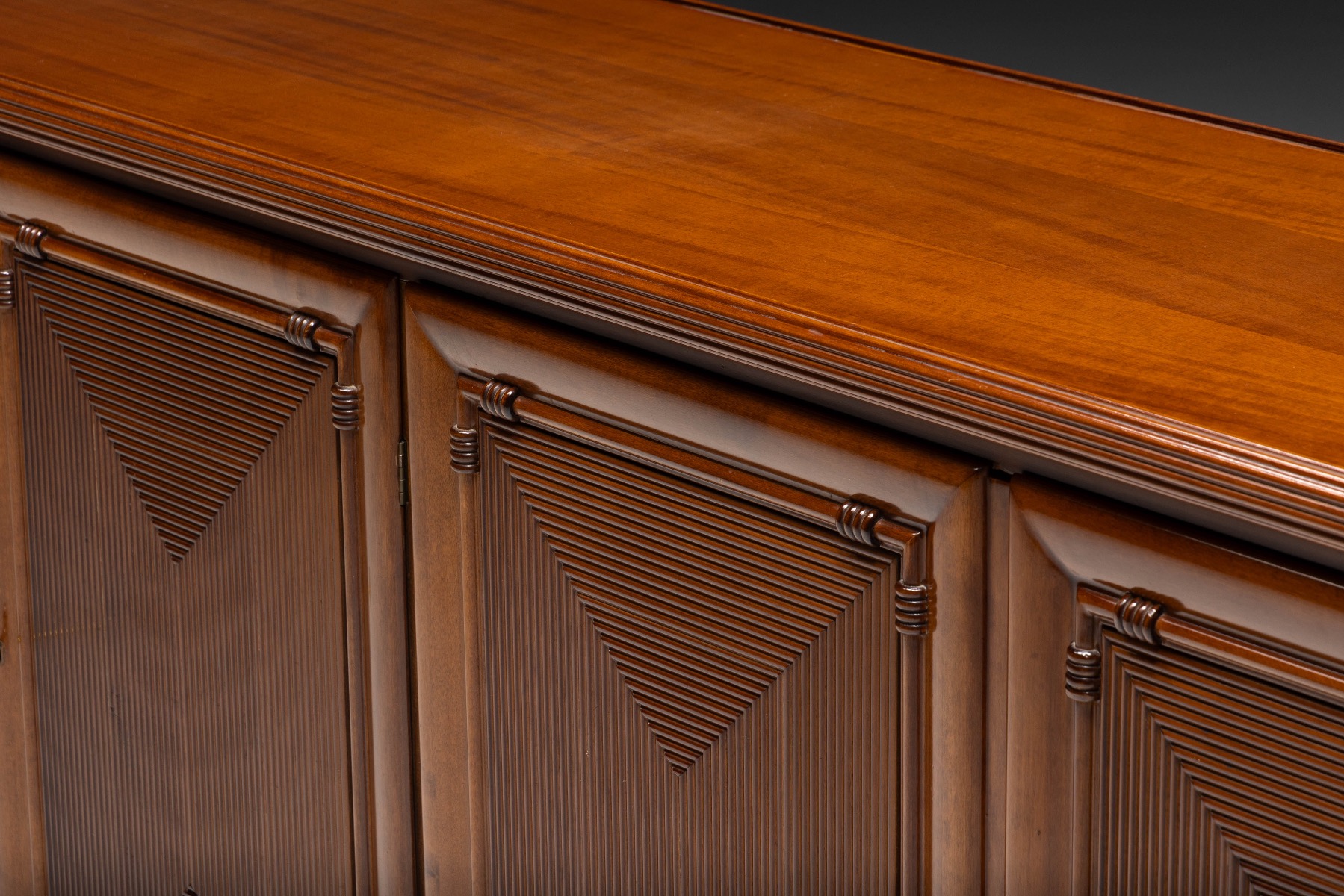 Architectural Modernist Sideboard, France - Mid-20th Century