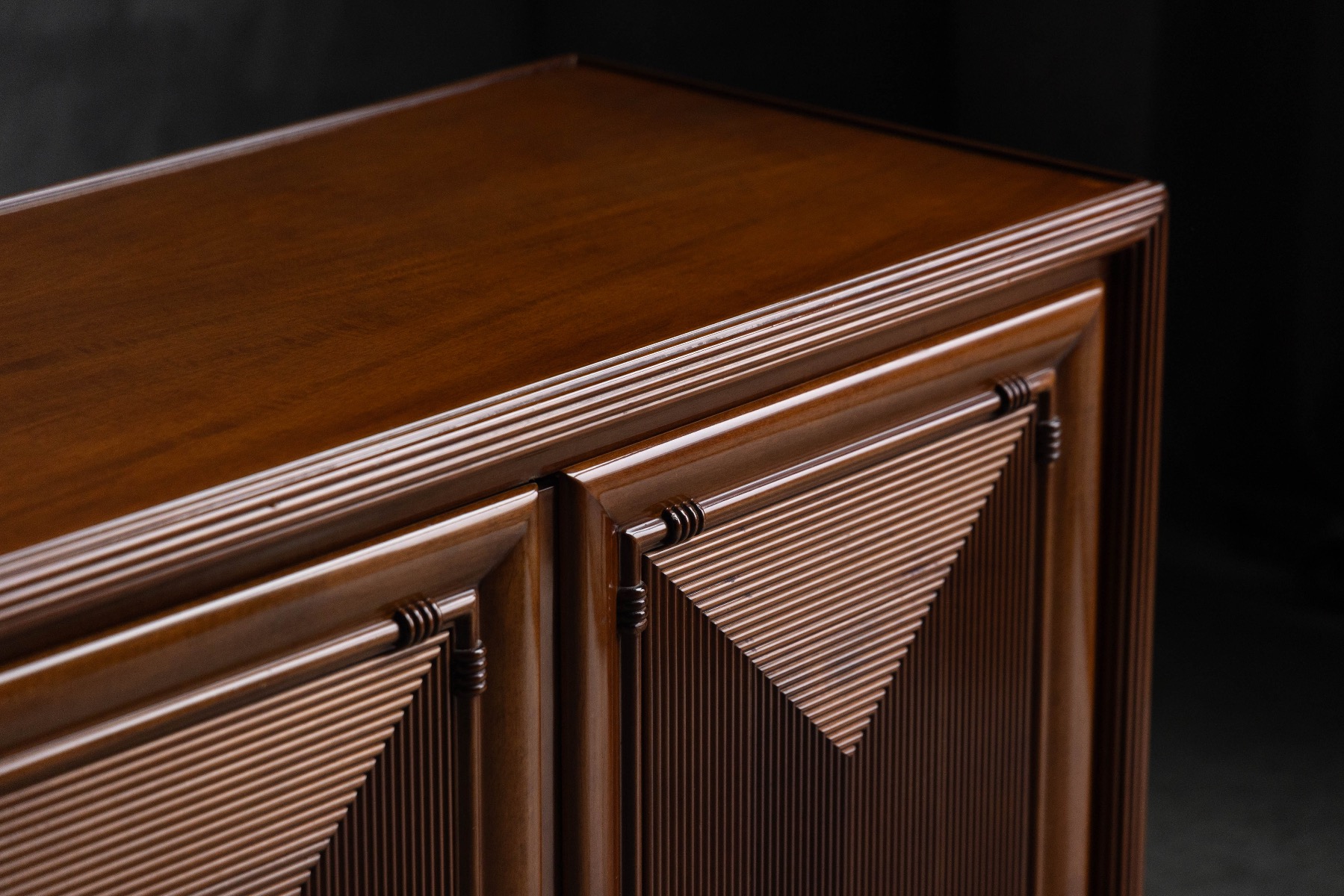 Architectural Modernist Sideboard, France - Mid-20th Century