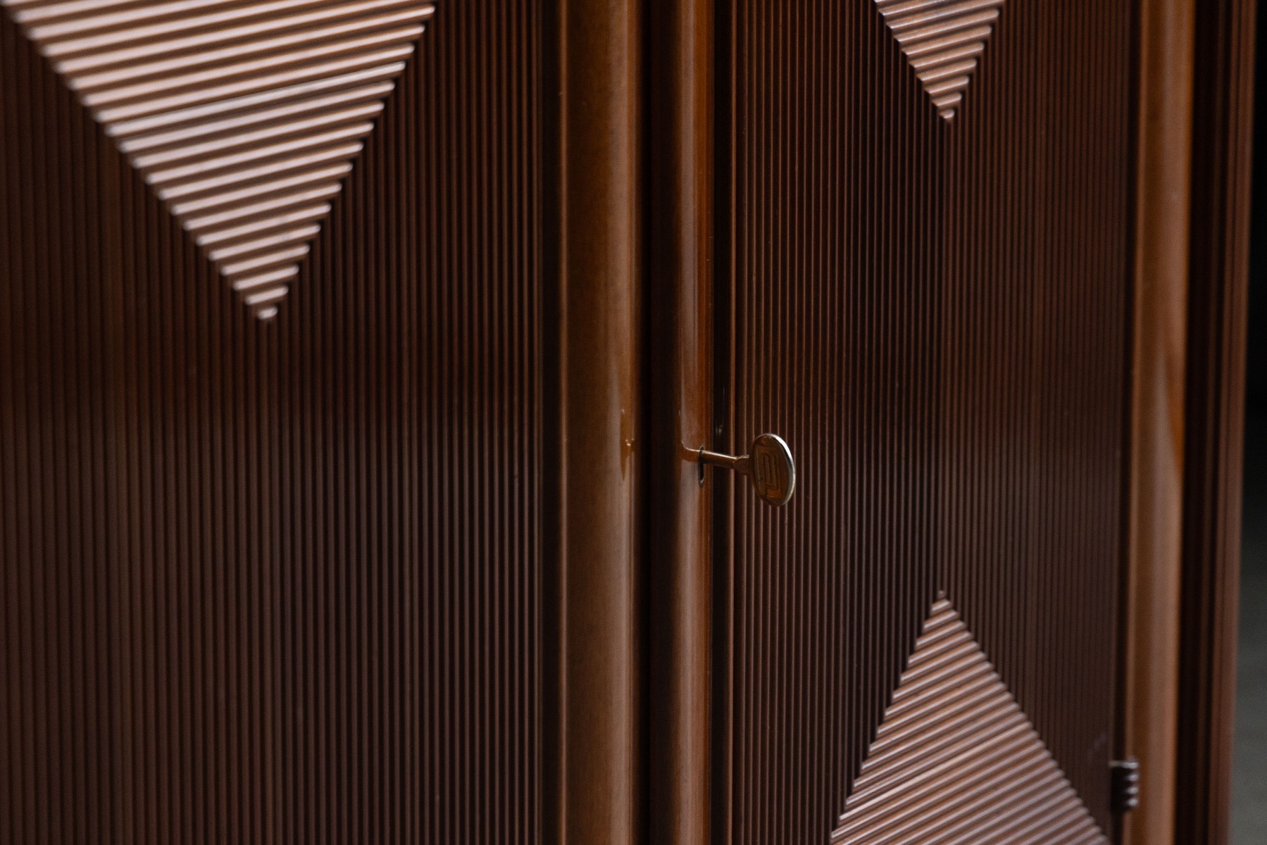 Architectural Modernist Sideboard, France - Mid-20th Century