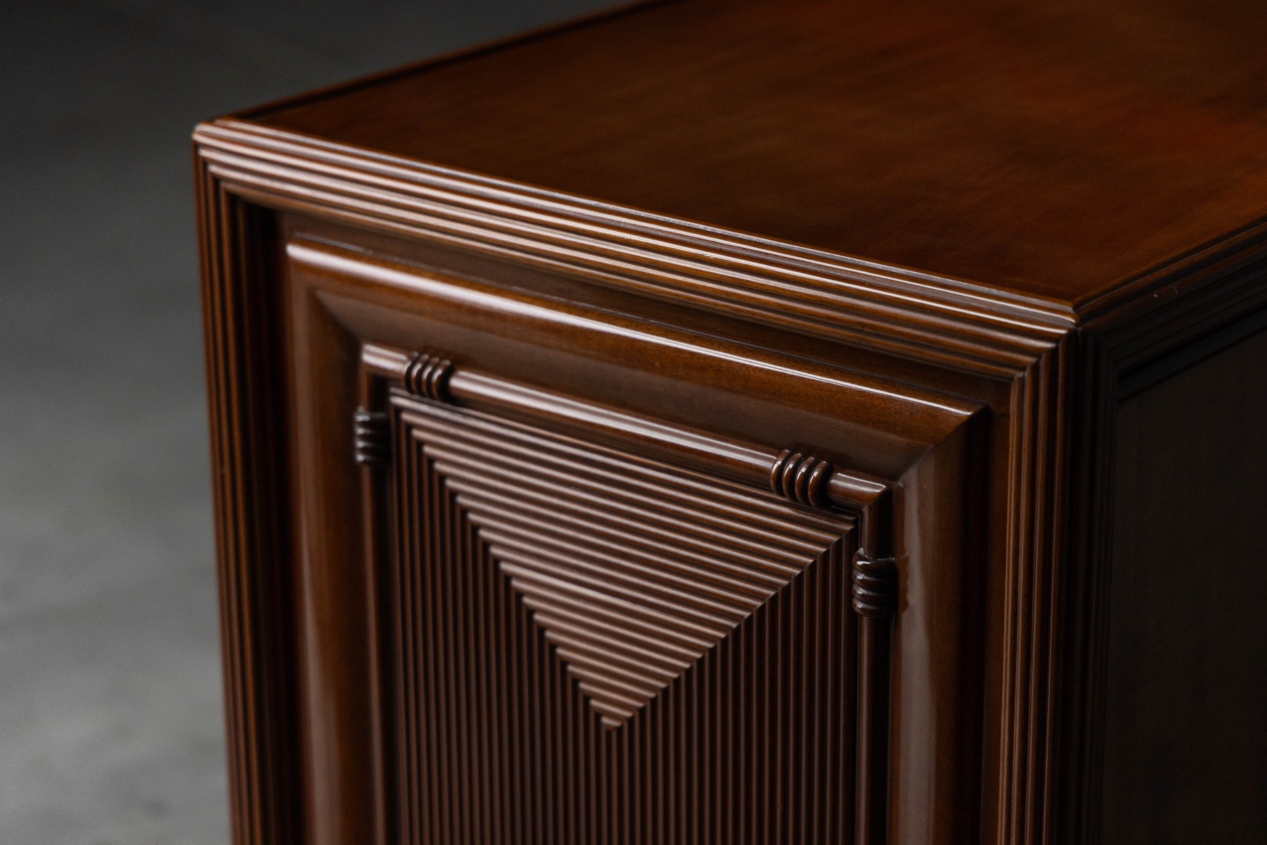 Architectural Modernist Sideboard, France - Mid-20th Century