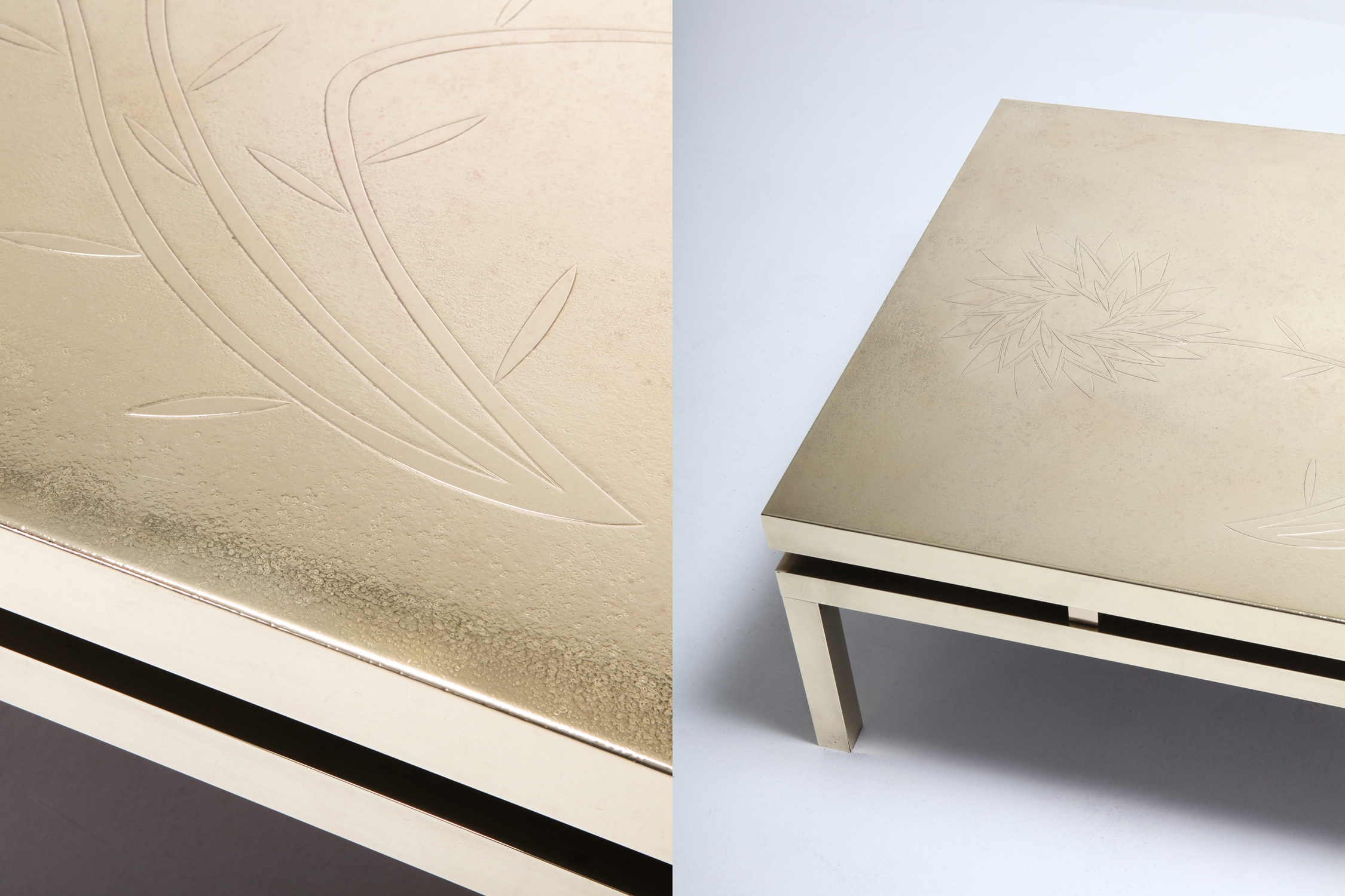 Willy Daro Signed High End Brass Coffee Table - 1970s