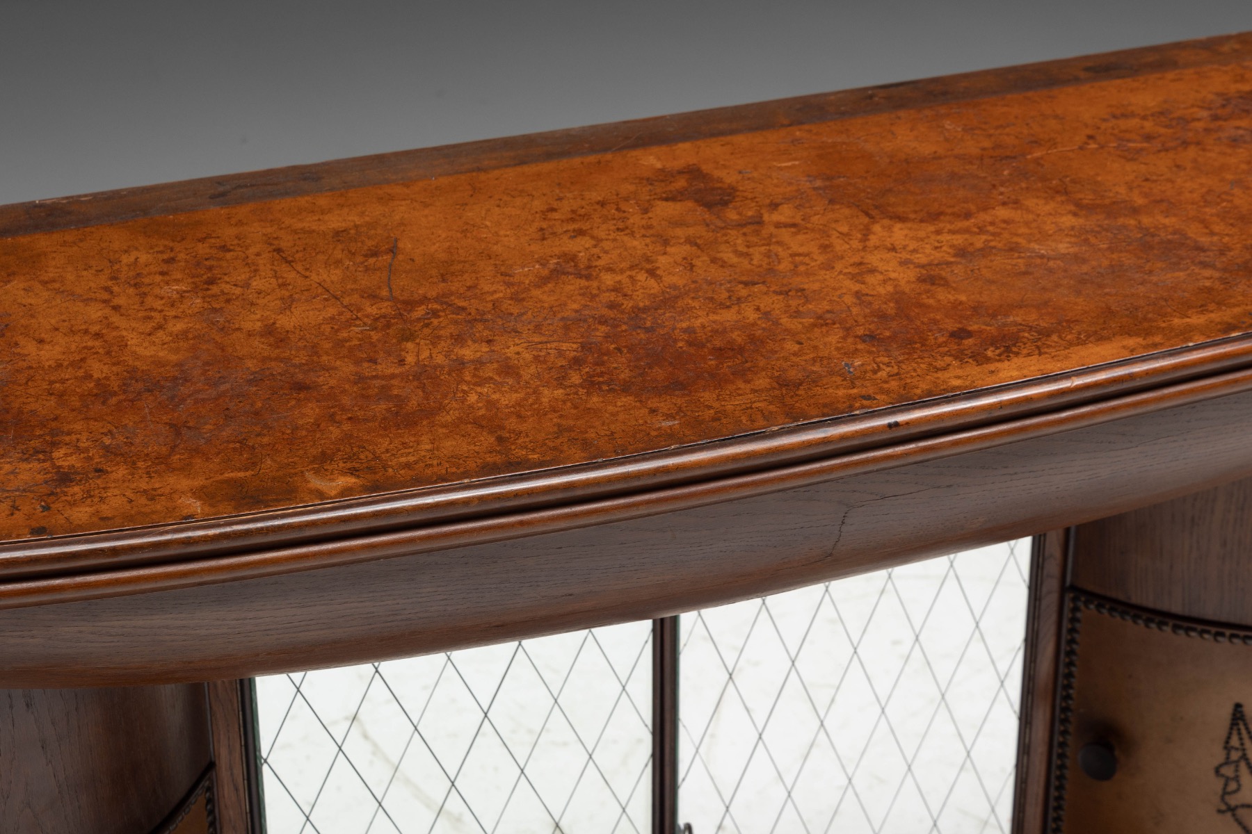Art Deco Bar Console with Mirrored Doors, Italy - 1940s