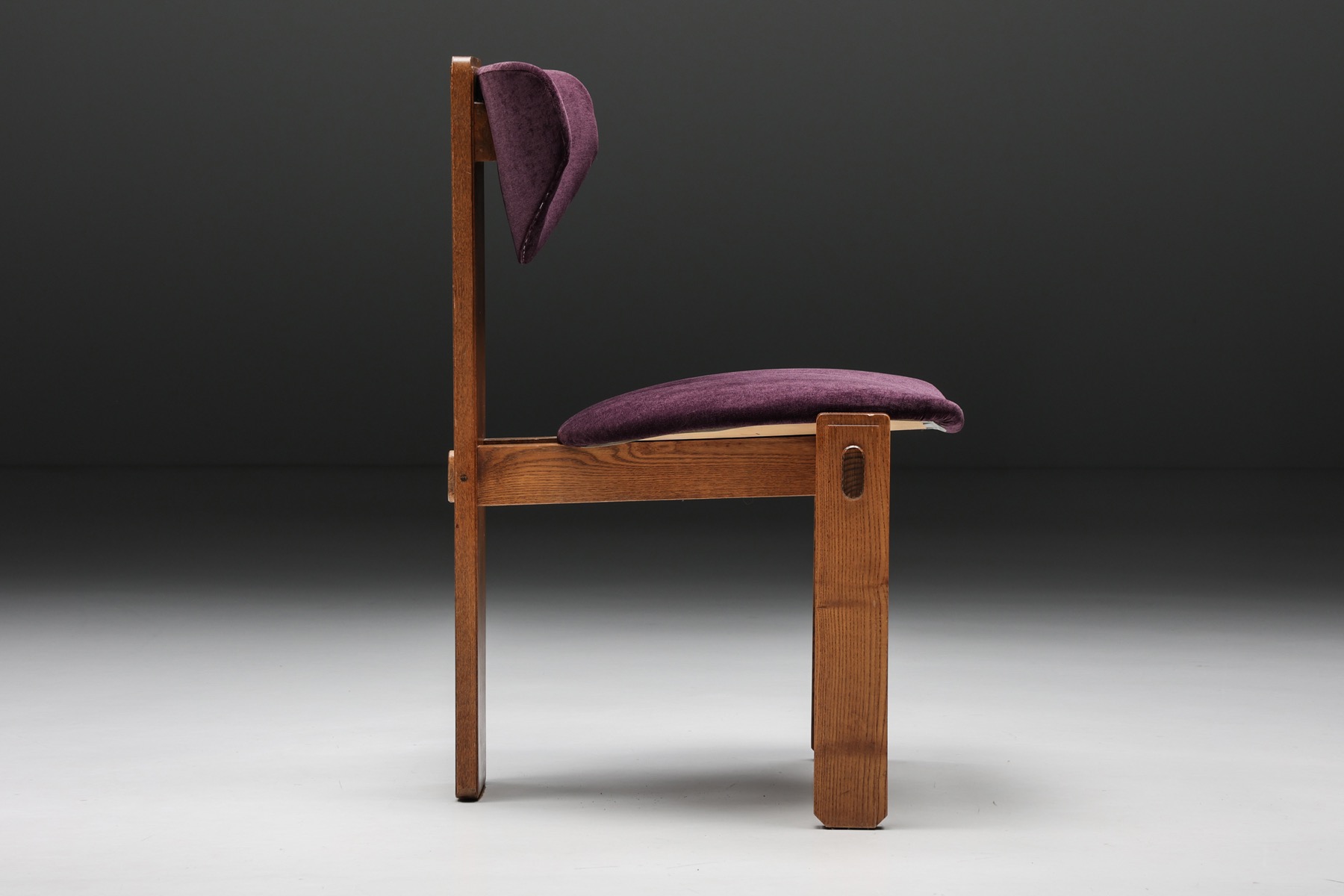Art Deco Dining Chairs Velvet Amsterdamse School - Early 20th Century