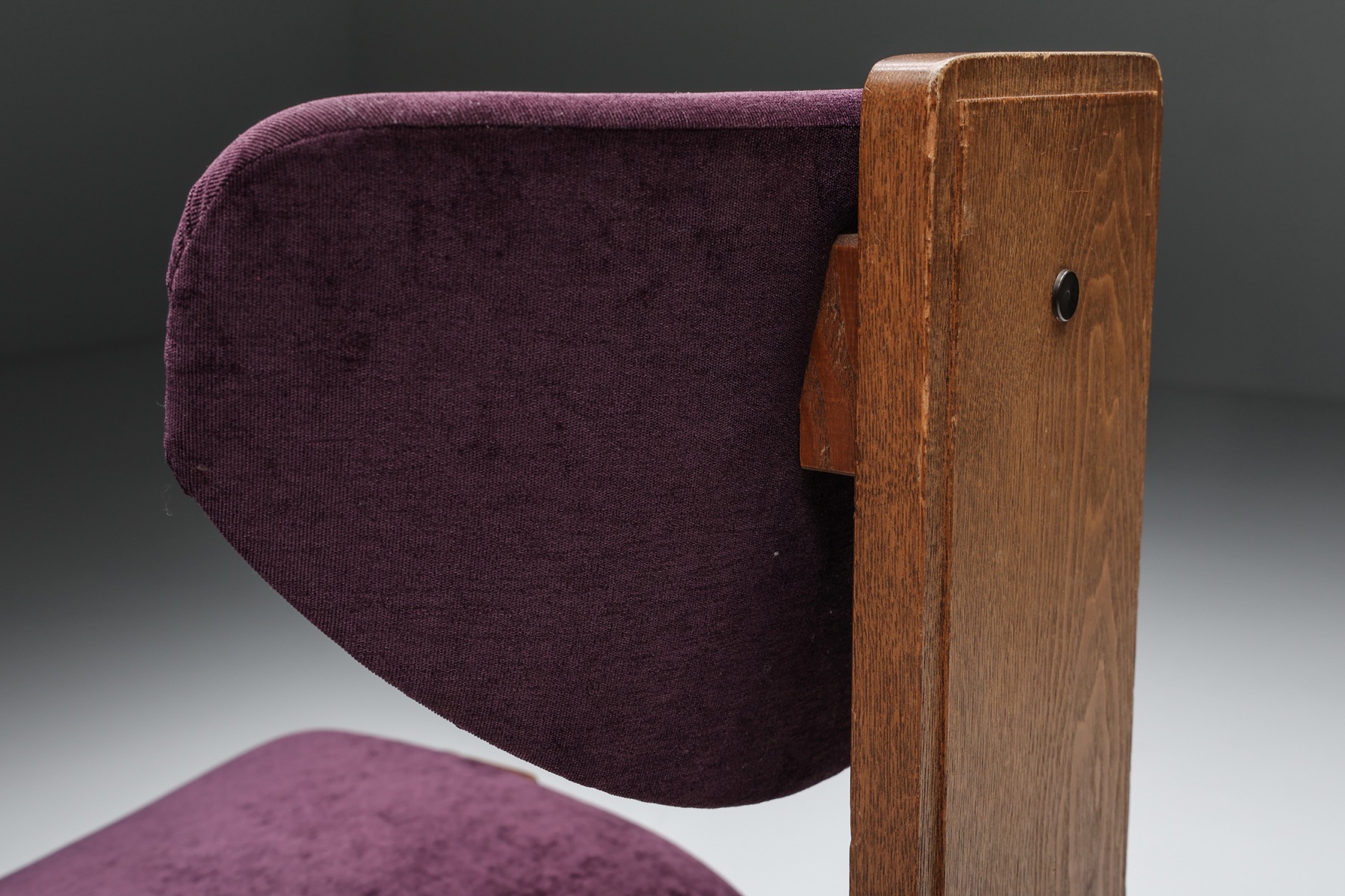 Art Deco Dining Chairs Velvet Amsterdamse School - Early 20th Century