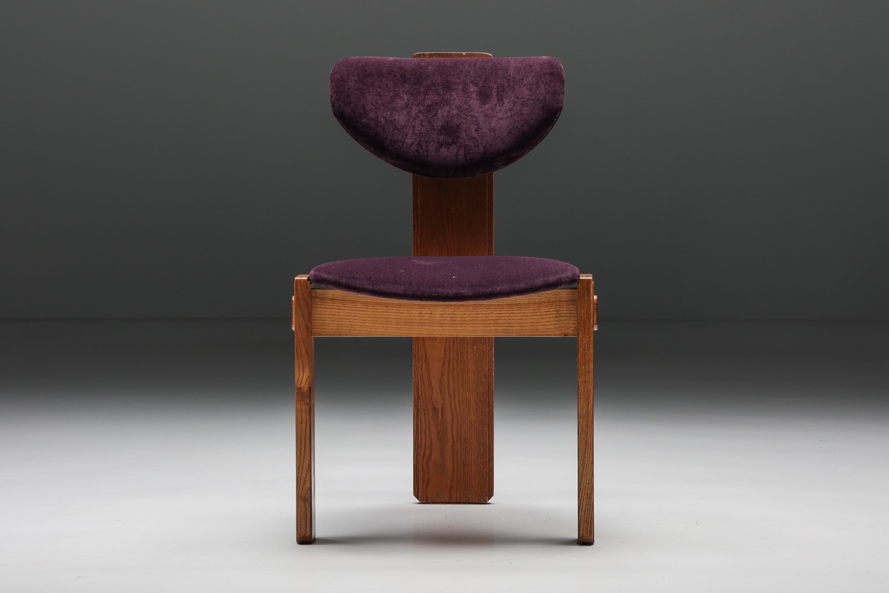 Art Deco Dining Chairs Velvet Amsterdamse School - Early 20th Century