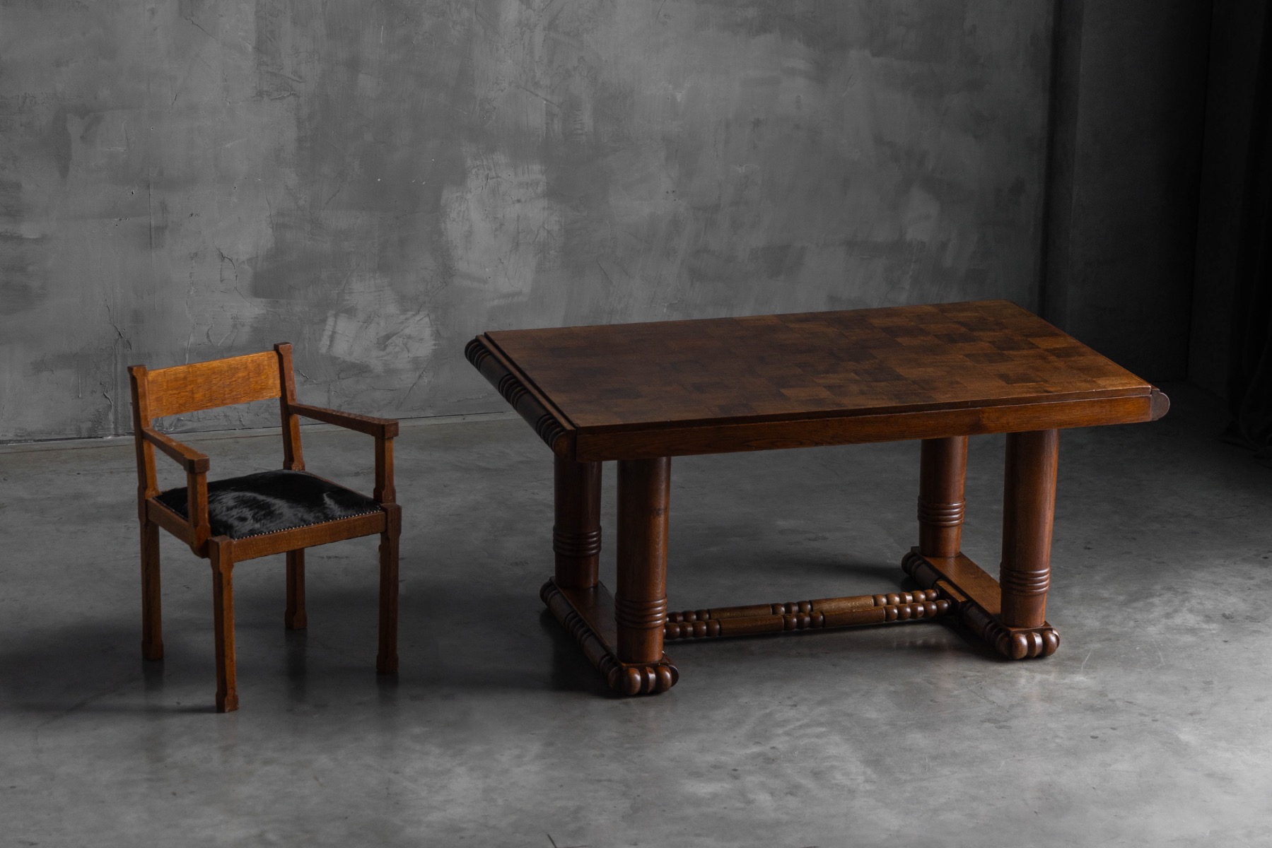 Art Deco Dining Table in the Style of Charles Dudouyt, France - 1930s