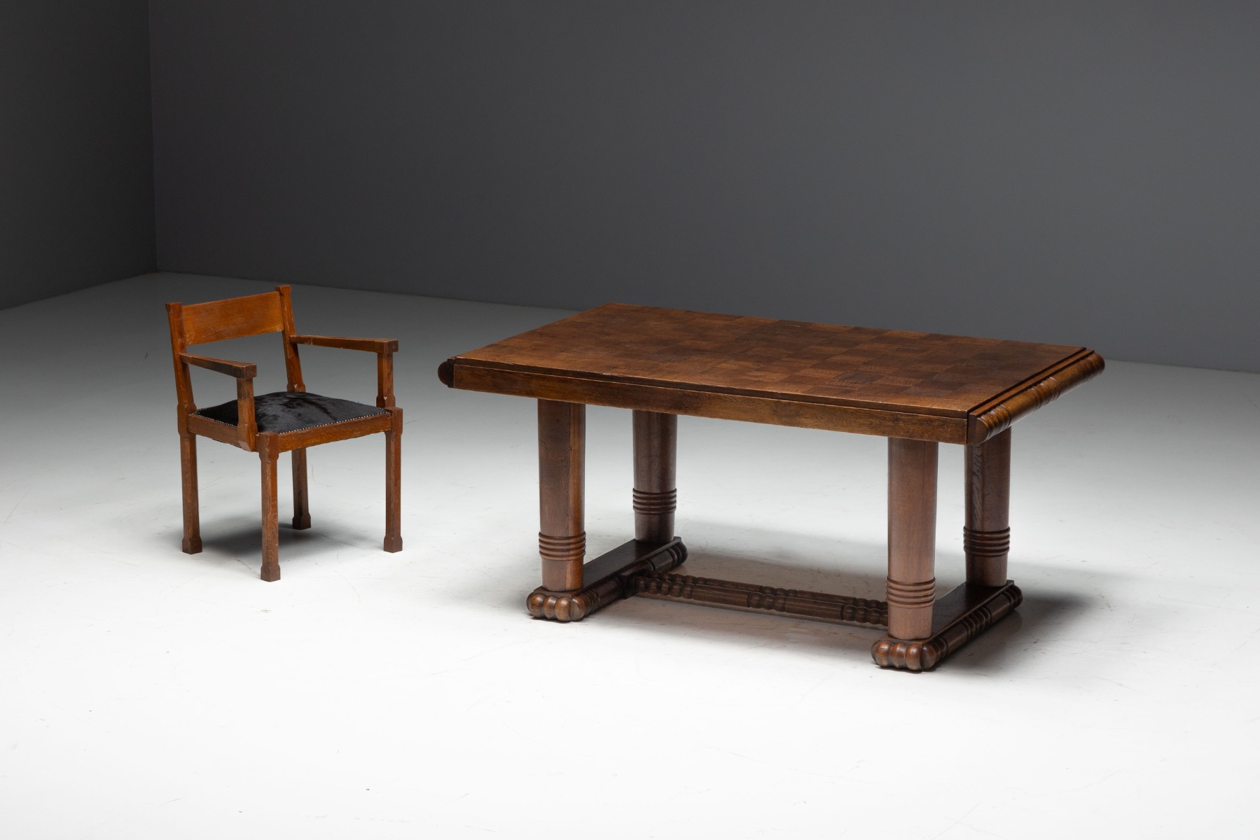 Art Deco Dining Table in the Style of Charles Dudouyt, France - 1930s