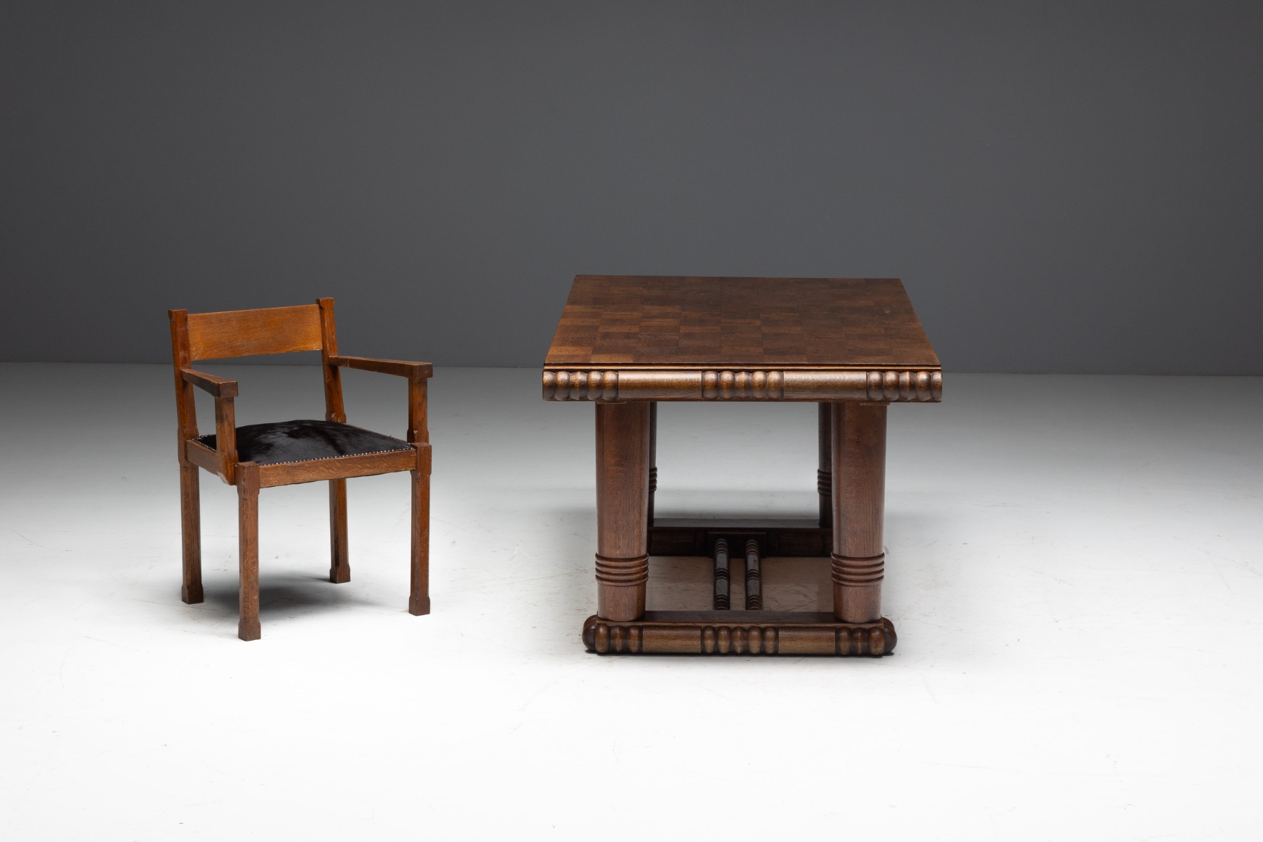 Art Deco Dining Table in the Style of Charles Dudouyt, France - 1930s