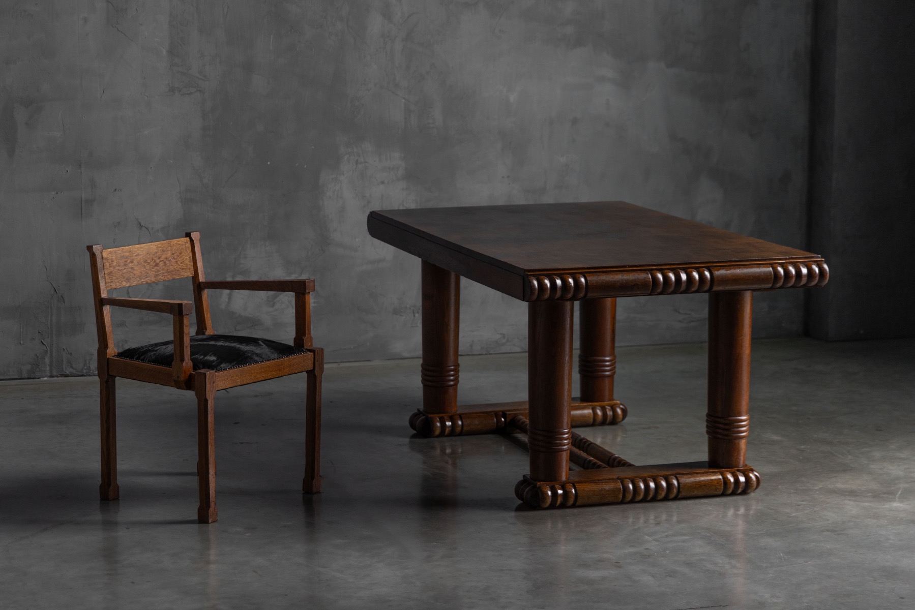 Art Deco Dining Table in the Style of Charles Dudouyt, France - 1930s