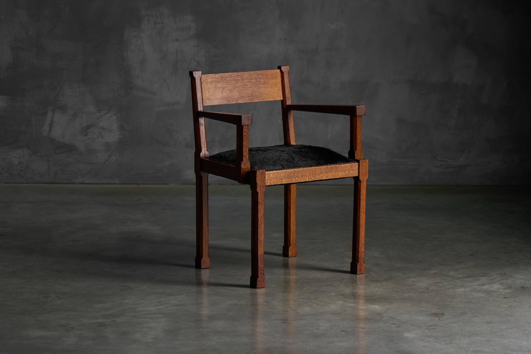 Art Deco Oak Armchairs, Netherlands - 1920s