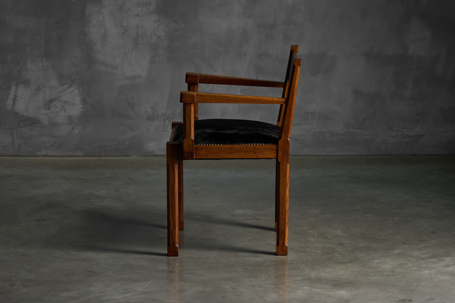 Art Deco Oak Armchairs, Netherlands - 1920s