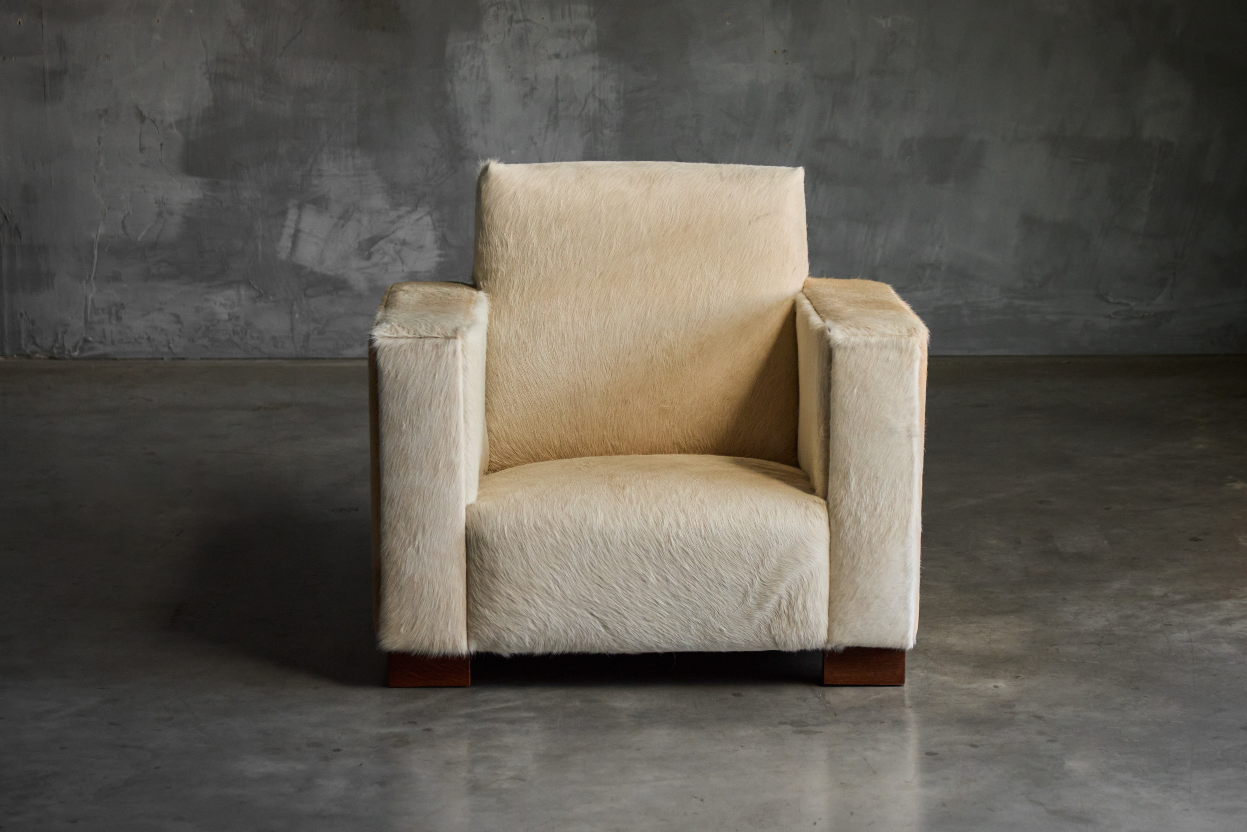 Art Deco Cowhide Armchairs, France - 1930s