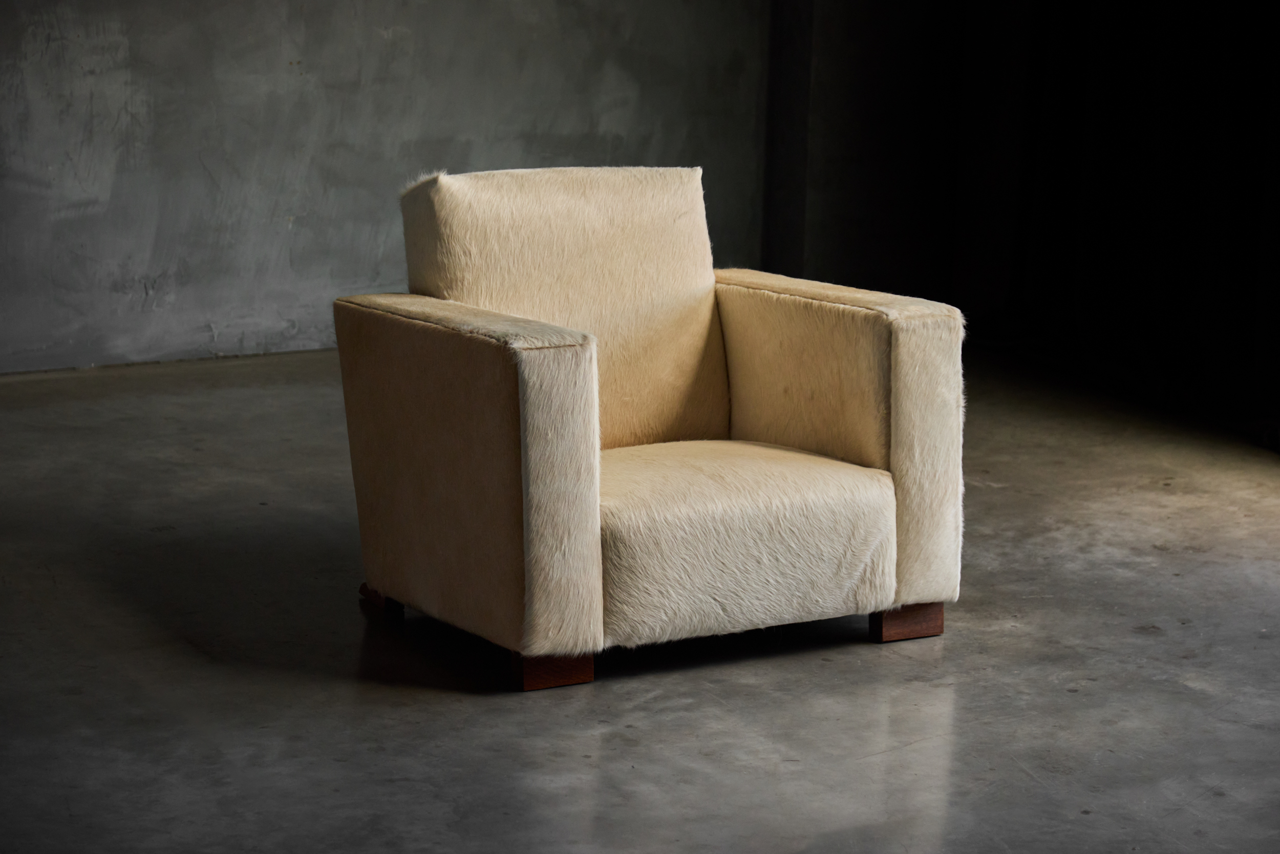 Art Deco Cowhide Armchairs, France - 1930s