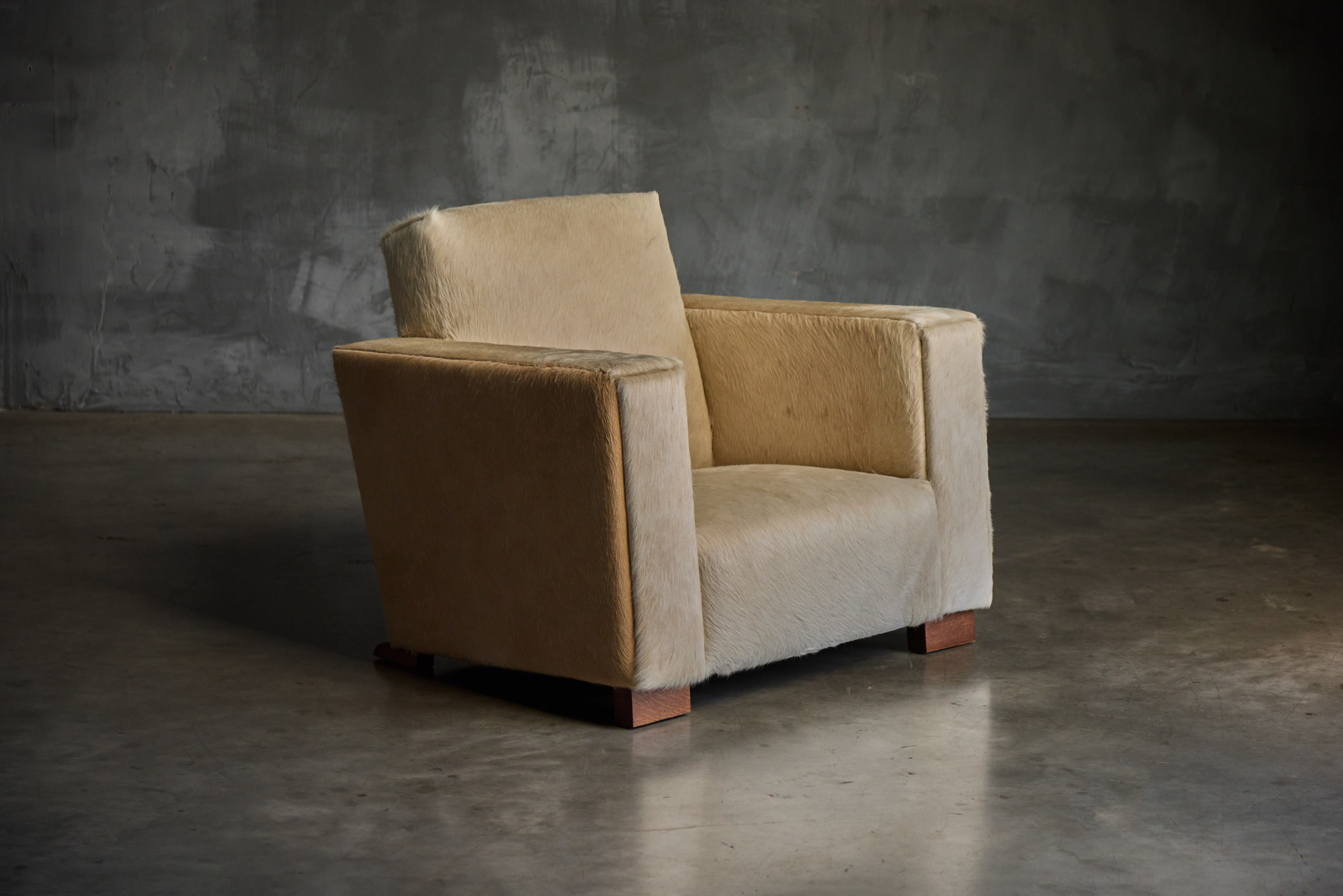 Art Deco Cowhide Armchairs, France - 1930s